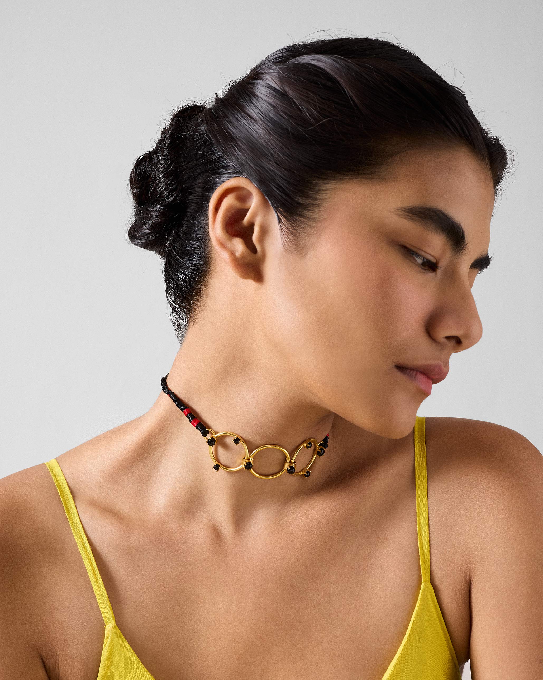 Oynx Necklace - Gold & Black - Image 8