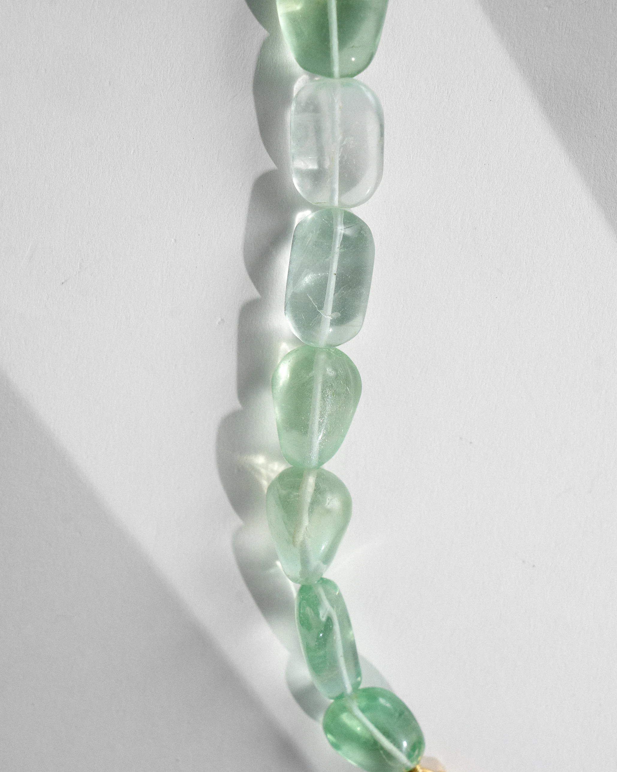 Paan Fluorite Necklace - Gold - Image 4