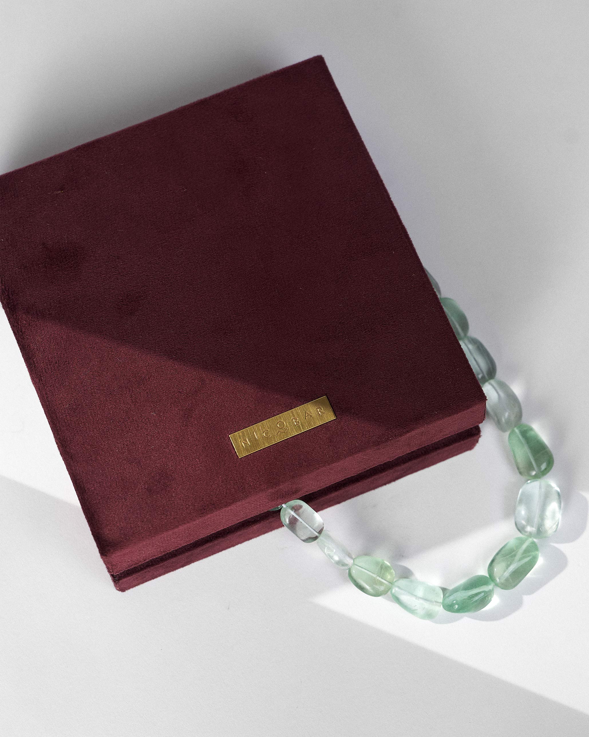 Paan Fluorite Necklace - Gold - Image 7