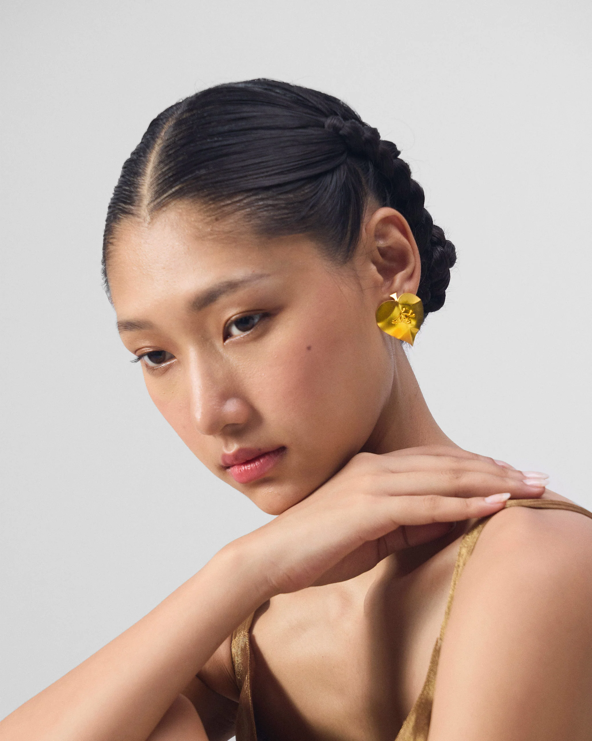 Paan Patta Studs - Gold - Image 6