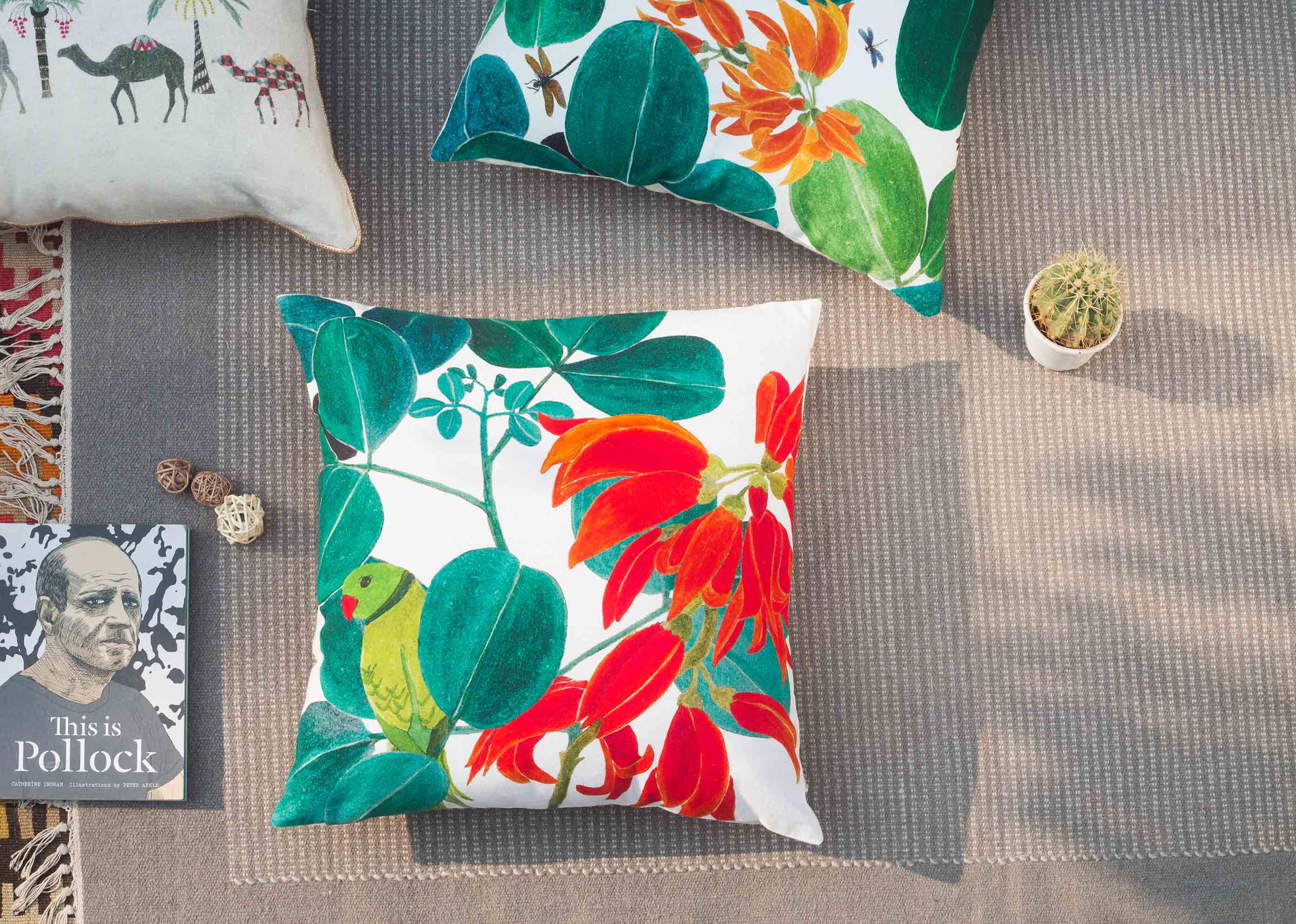 Palash Tota Cushion Cover - Image 3
