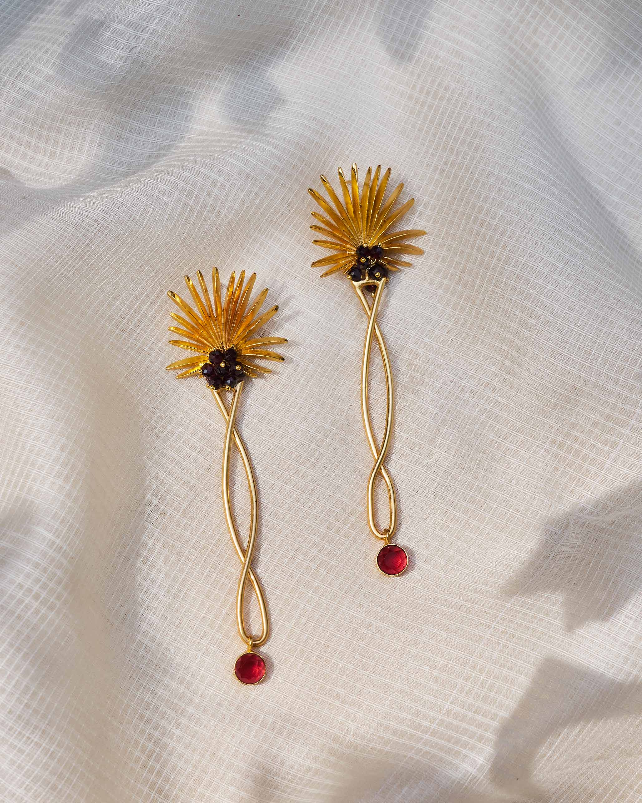 Palm Danglers - Gold - Image 2