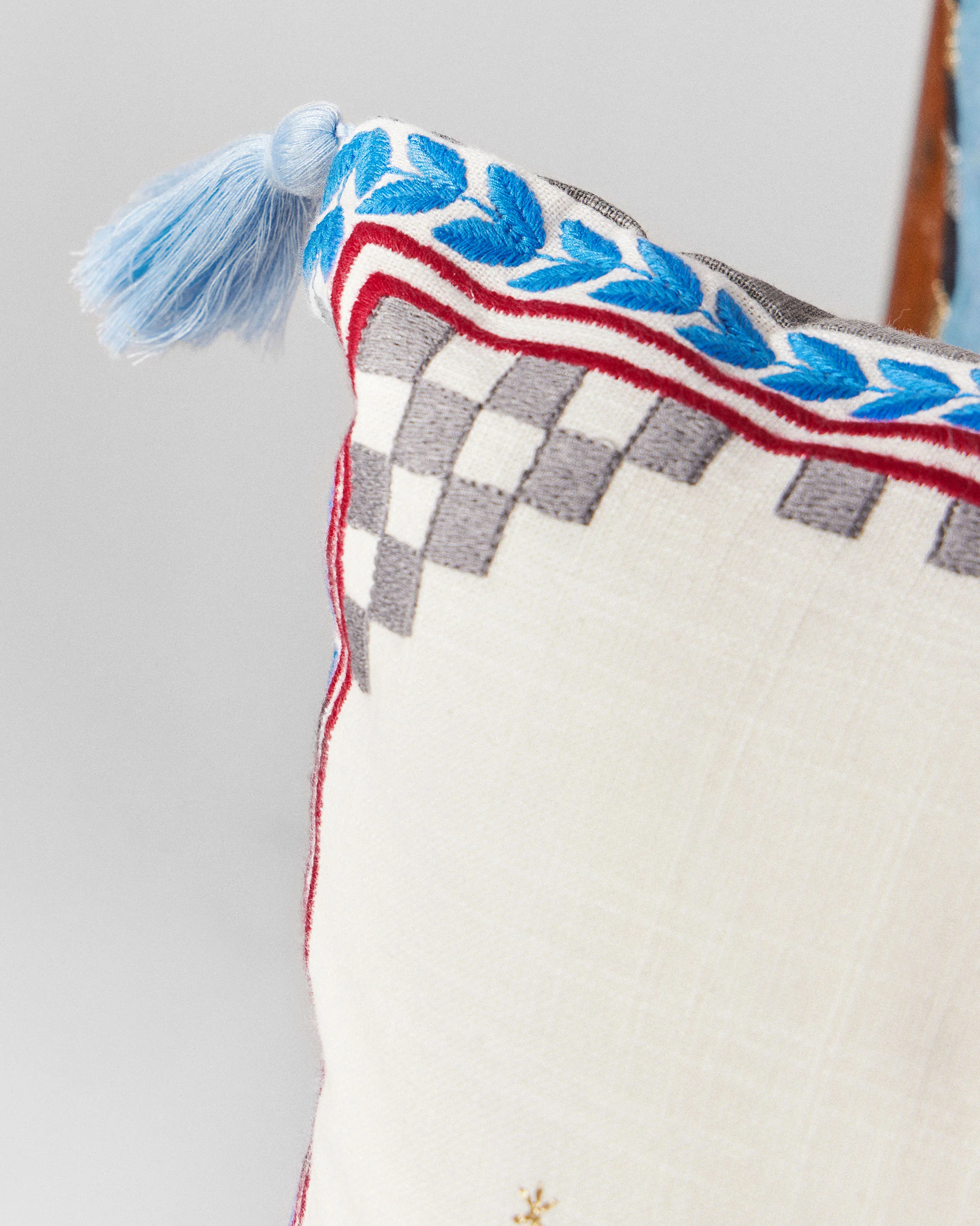 Palm Embroidered Cushion Cover - Image 4