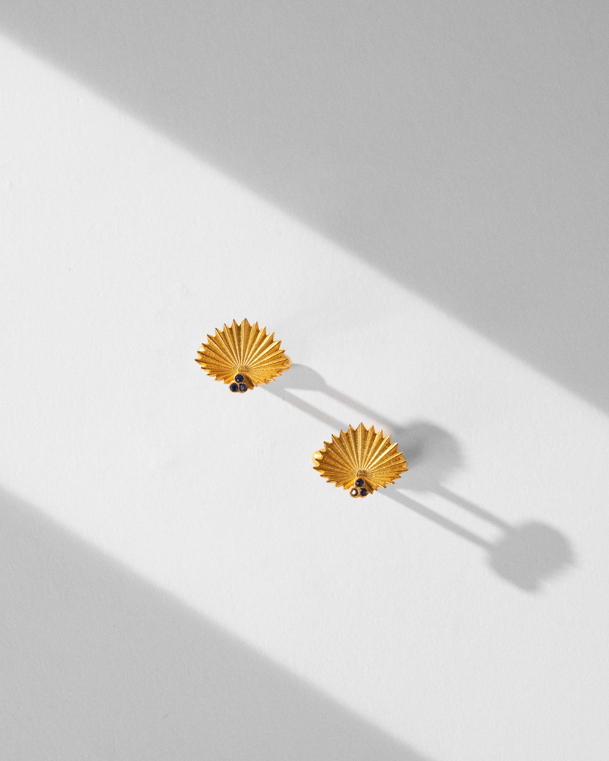 Palm Leaf Cufflinks - Gold - Image 2