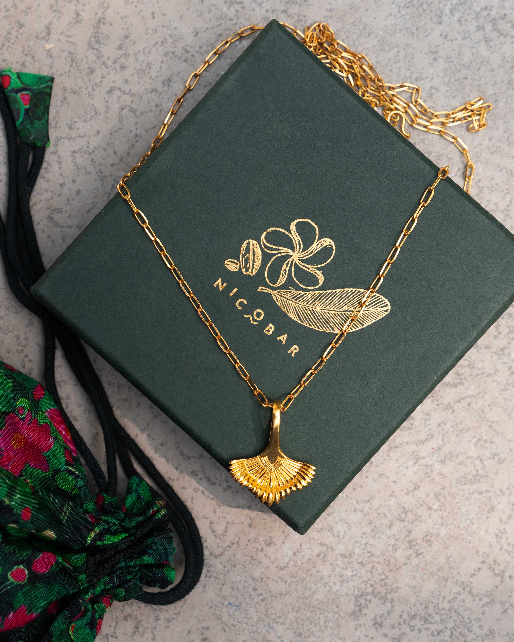 Palm Necklace - Gold - Image 2