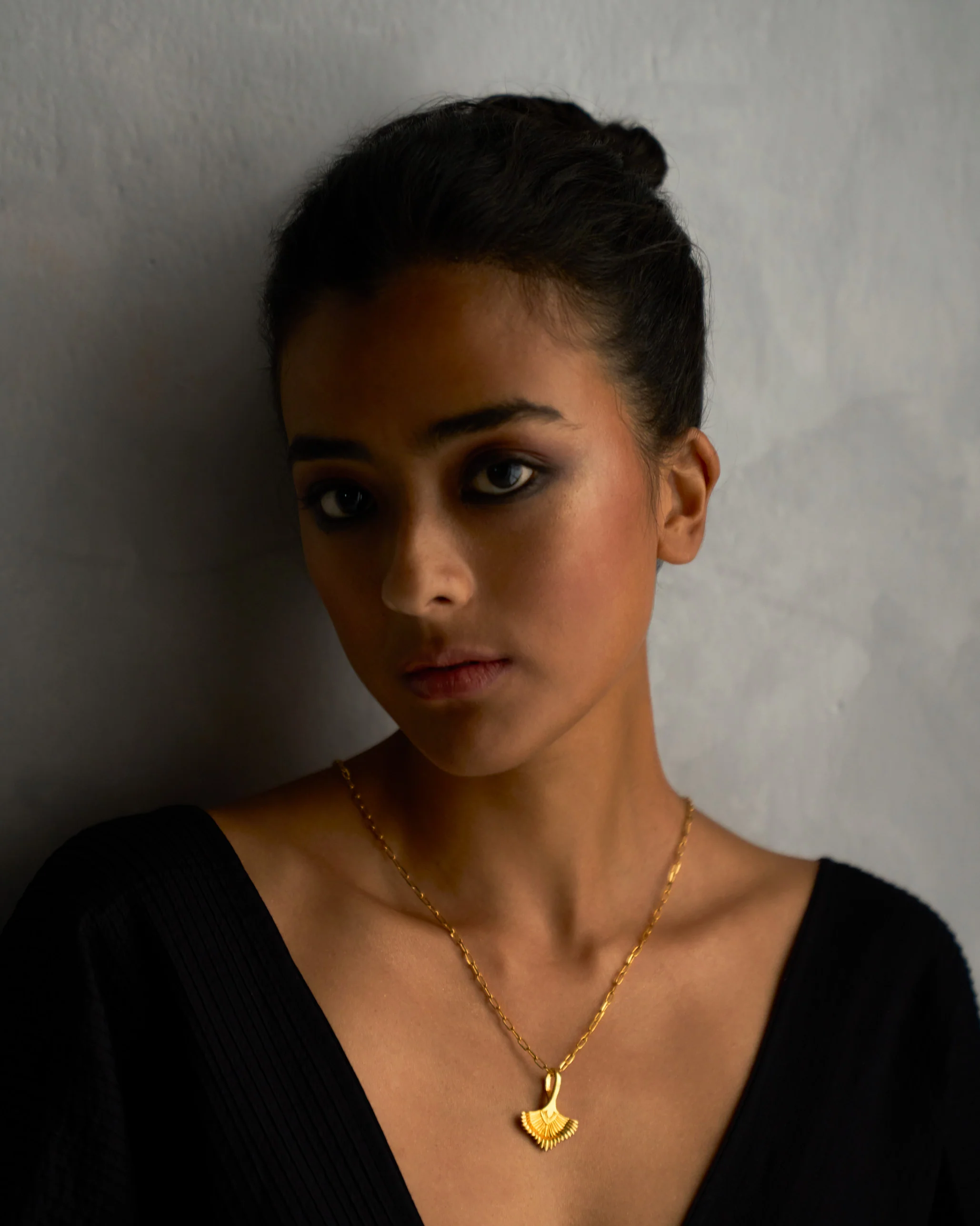 Palm Necklace - Gold - Image 3