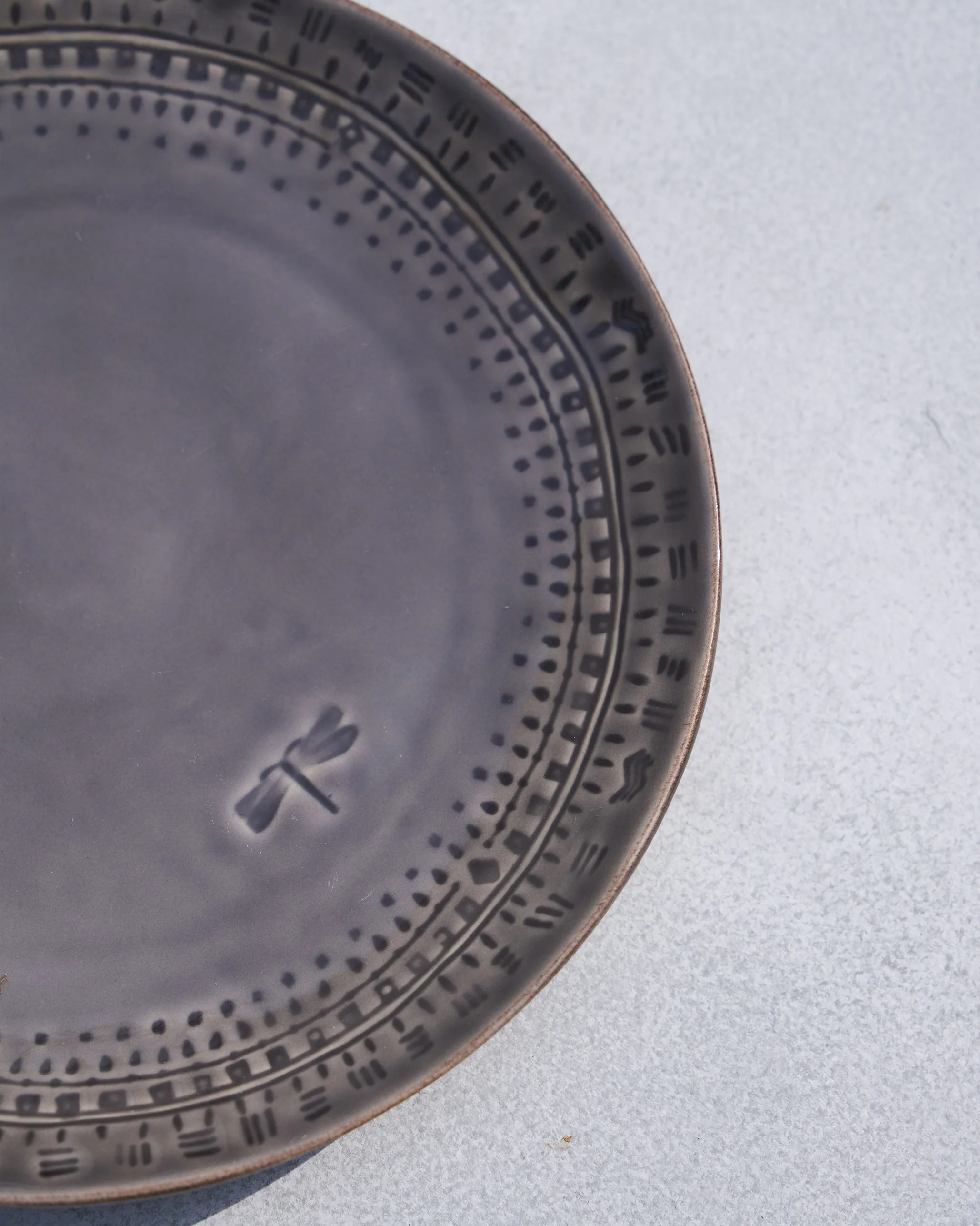 Coco Palm Quarter Plate - Dark Grey - Image 2