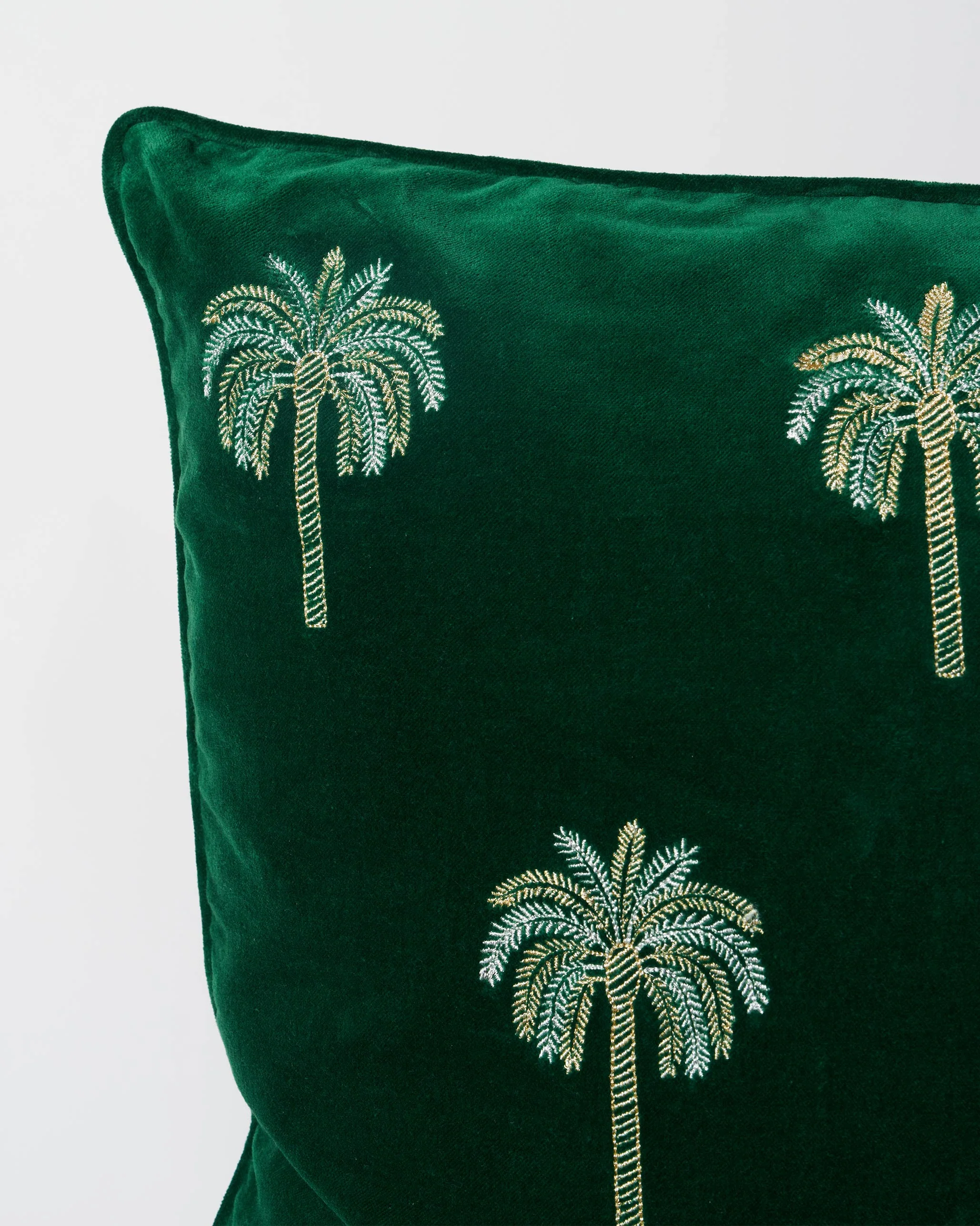 Palm Shimmer Cushion Cover - Green - Image 3