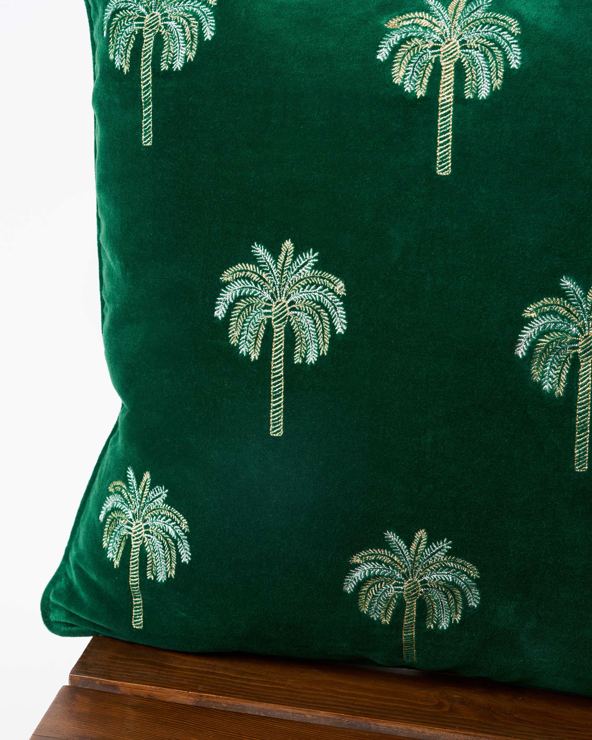 Palm Shimmer Cushion Cover - Green - Image 4