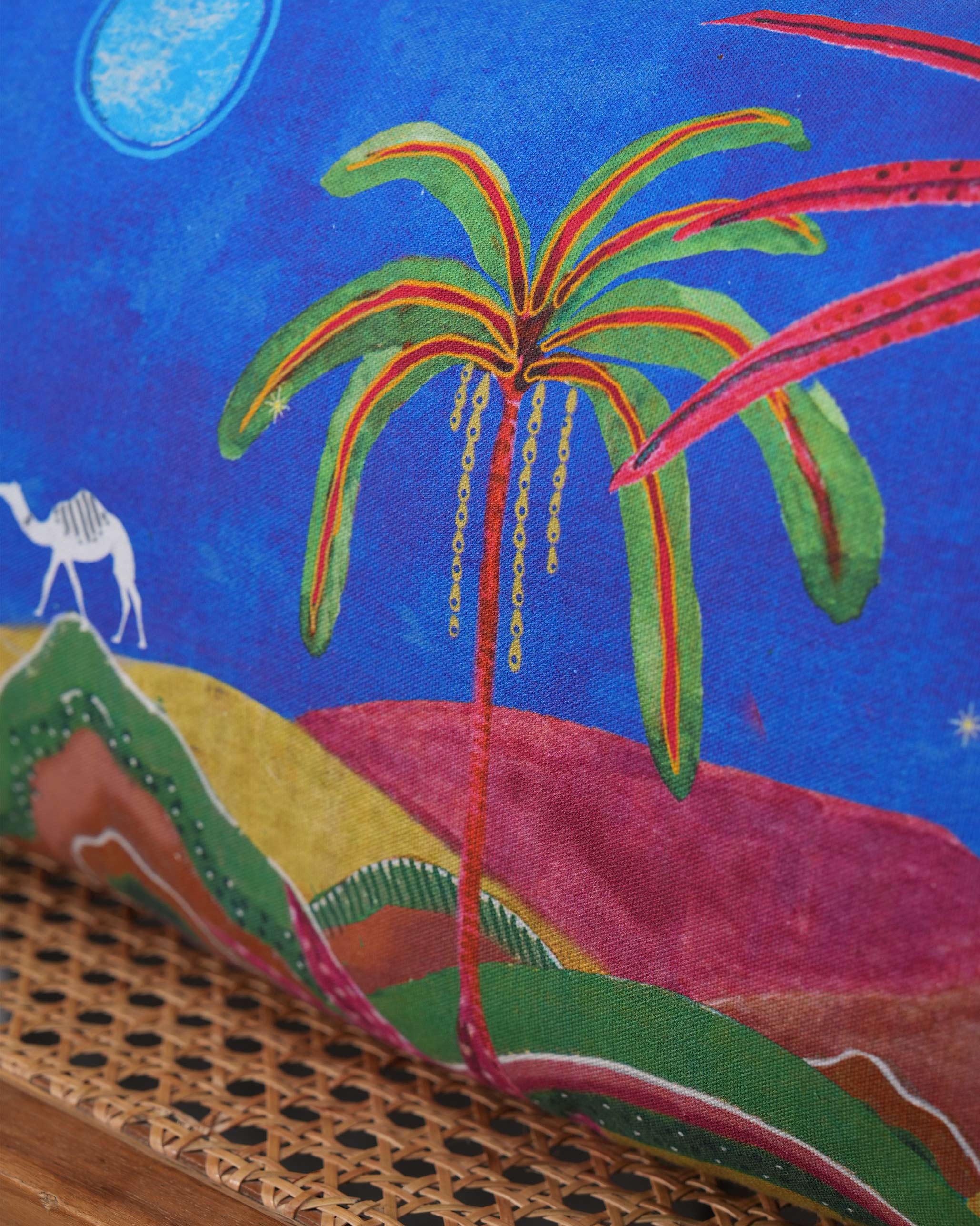 Palm Shimmer Lumbar Cushion Cover - Image 4
