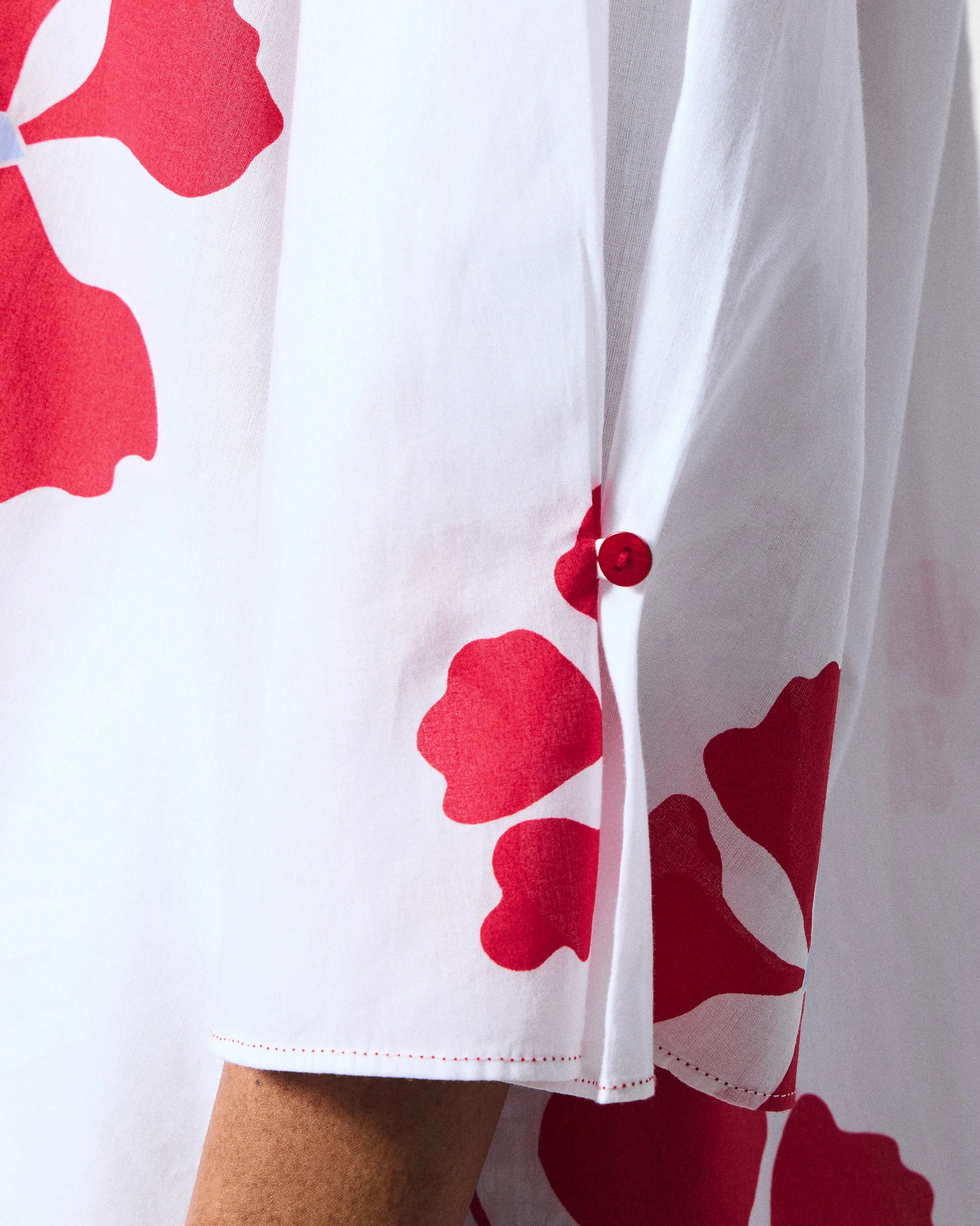 Pampa Kurta - White & Red Printed - Image 3