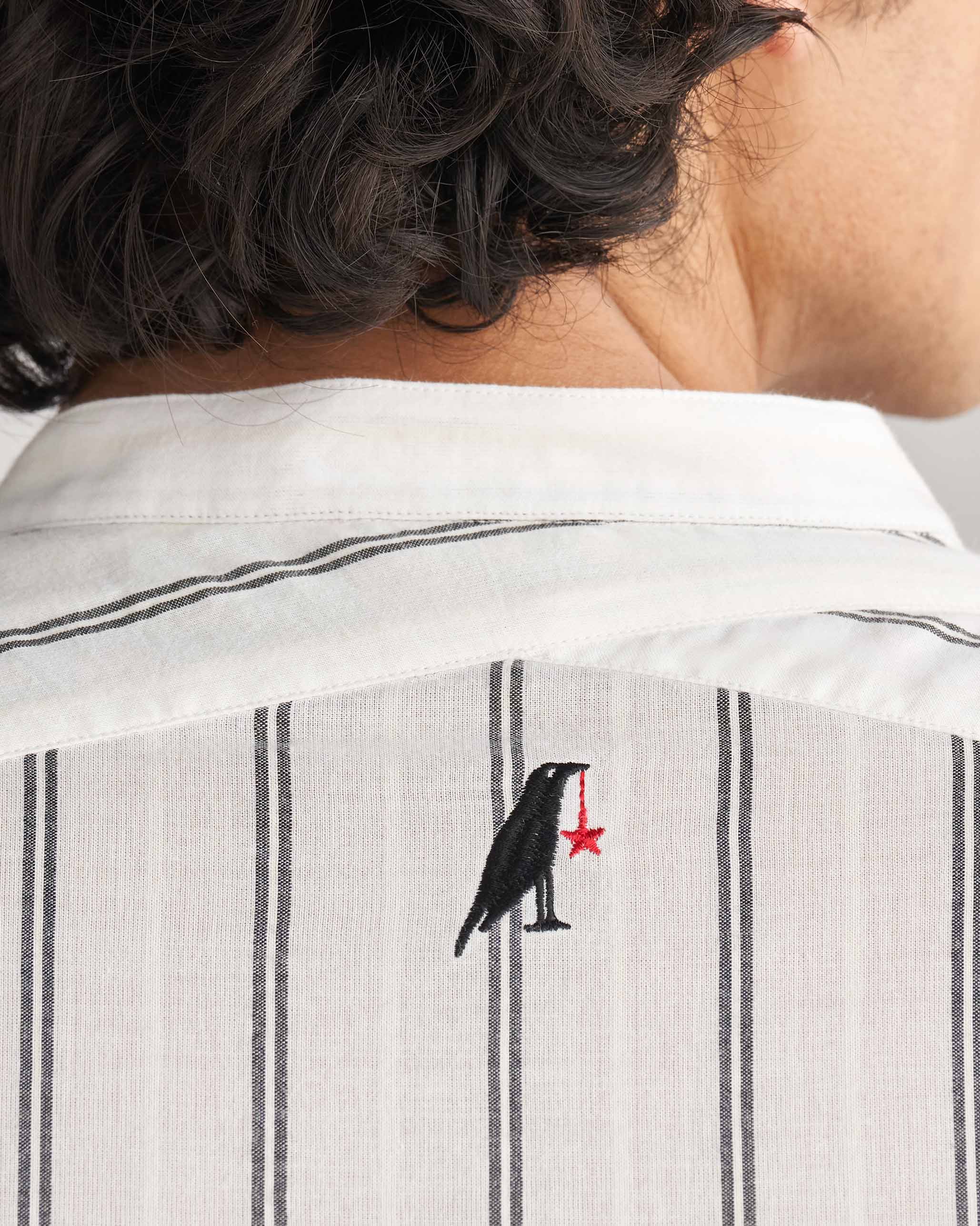 Panel Stripe Kurta - Ivory & Black - Image 2