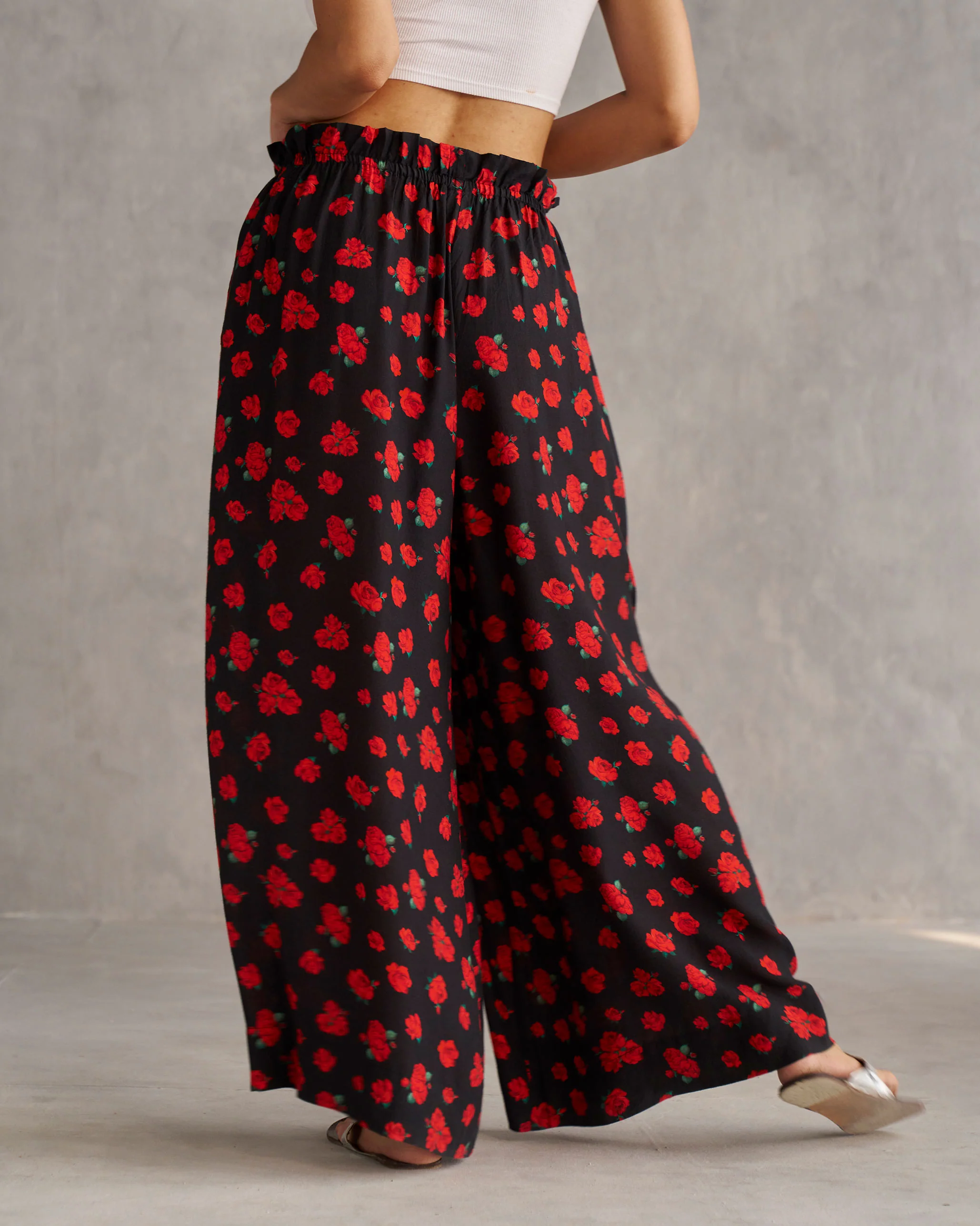 Paperbag Pants - Black & Red - Image 3