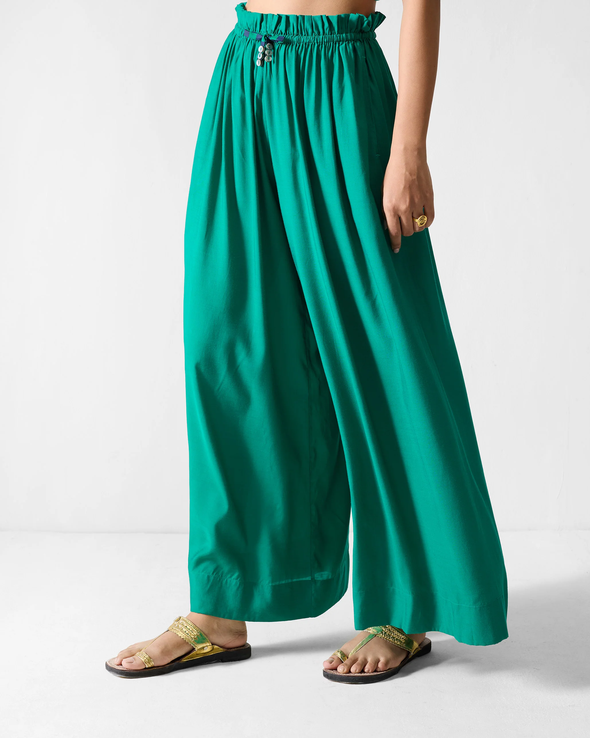 Paperbag Pants - Green - Image 3