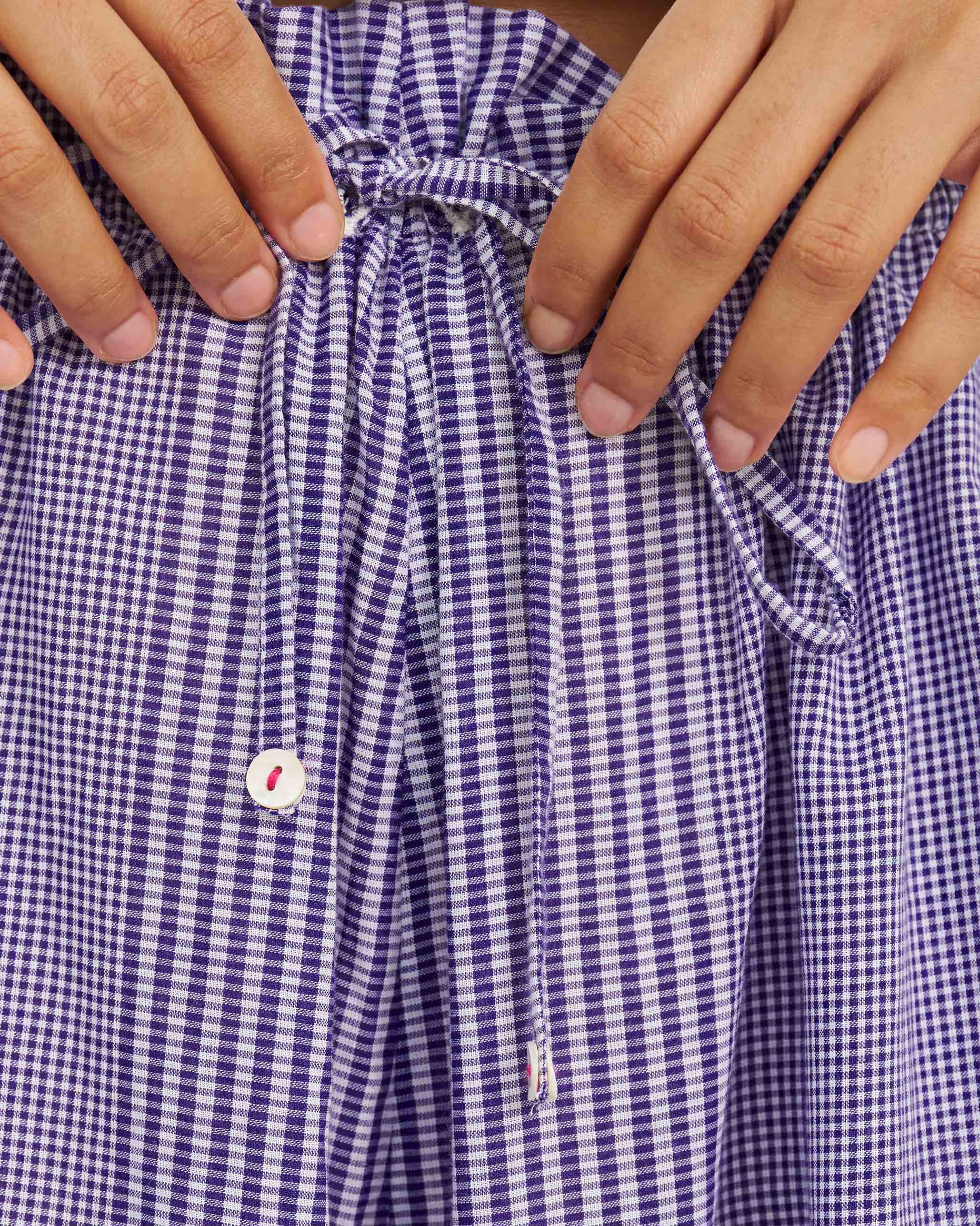 Paperbag Pants - Purple & White - Image 2