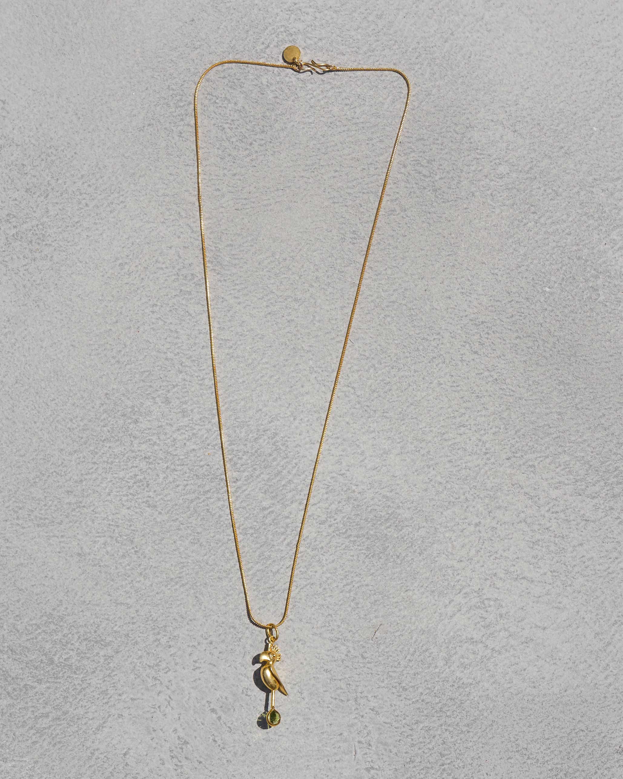 Parrot Charm with Chain - Gold - Image 2
