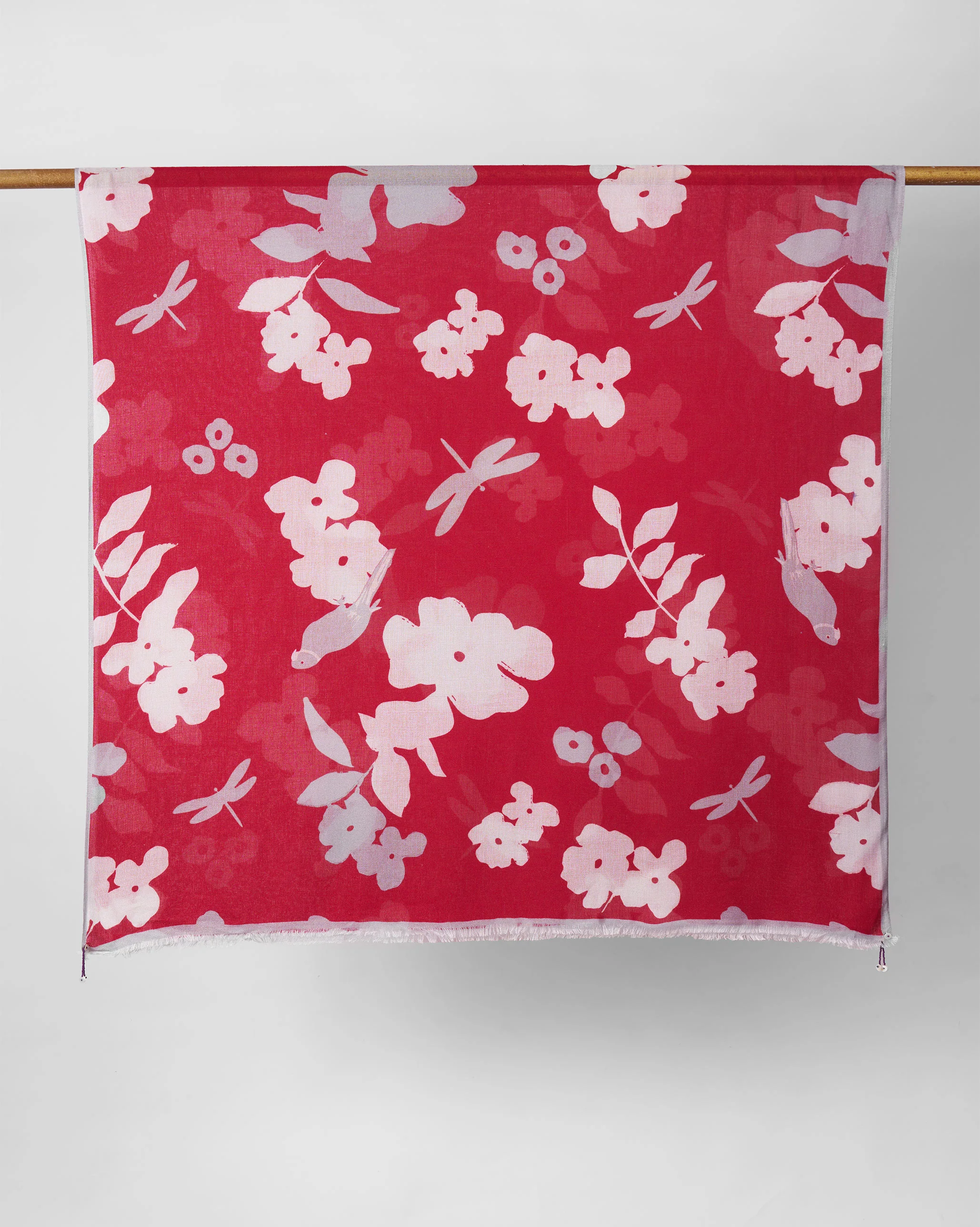 Parrot Shawl - Red - Image 2