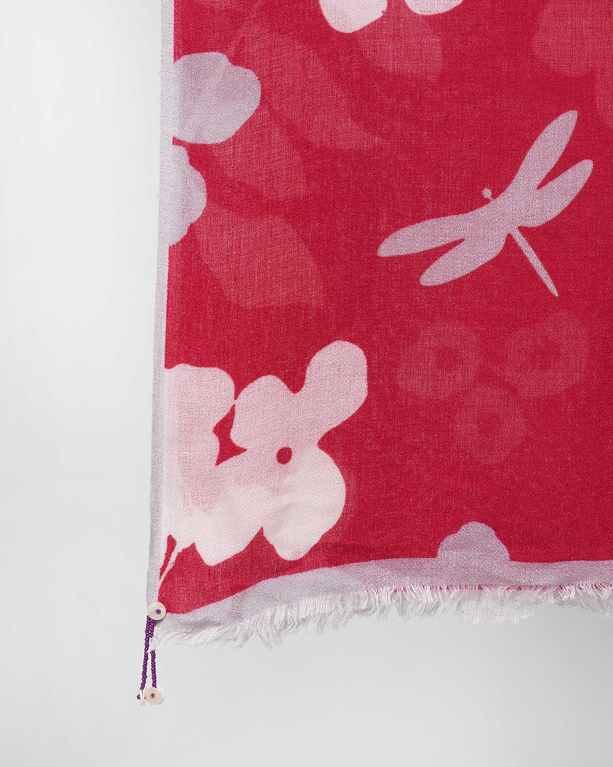Parrot Shawl - Red - Image 3