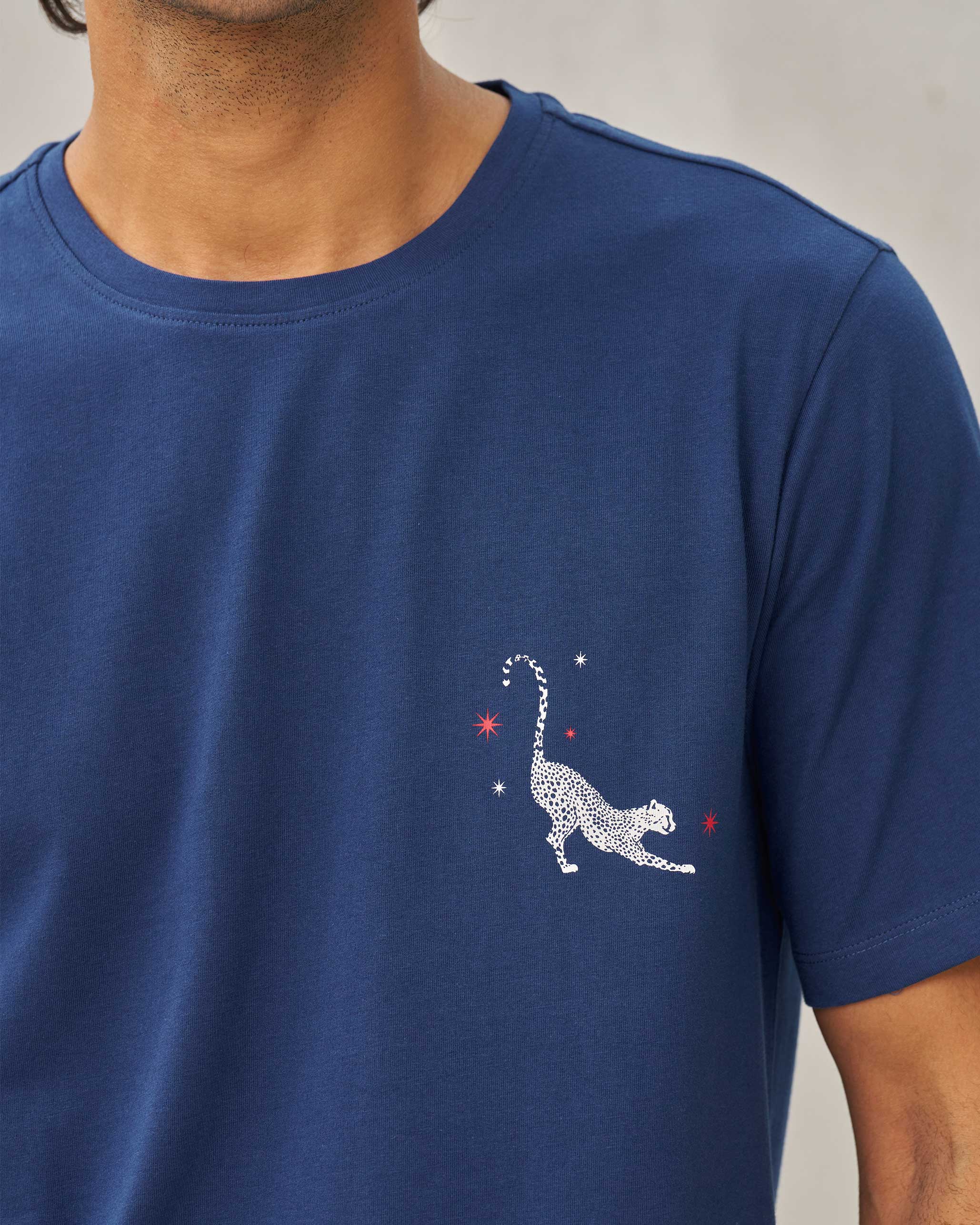 Party Cheetah T-shirt - Navy - Image 3
