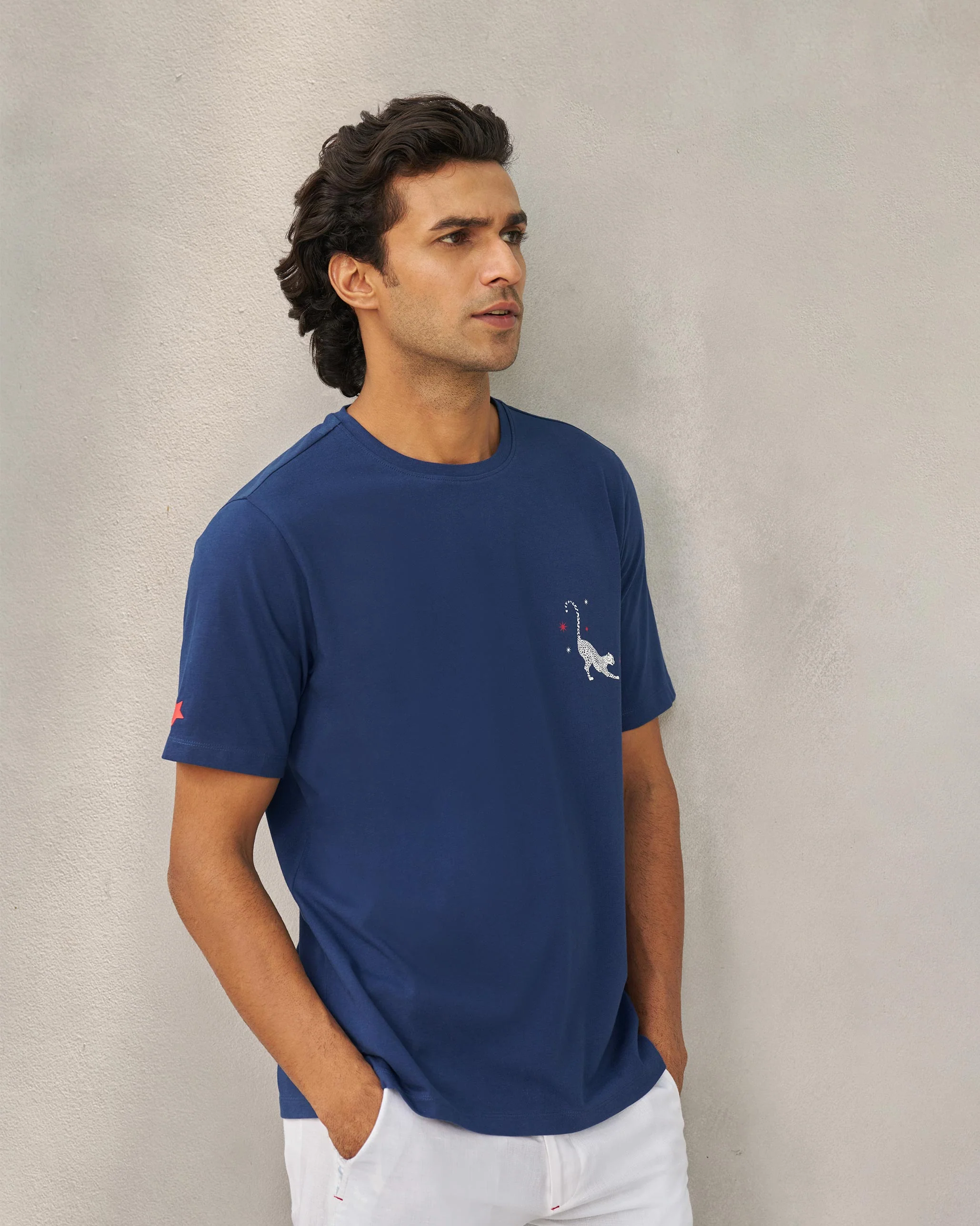 Party Cheetah T-shirt - Navy - Image 6