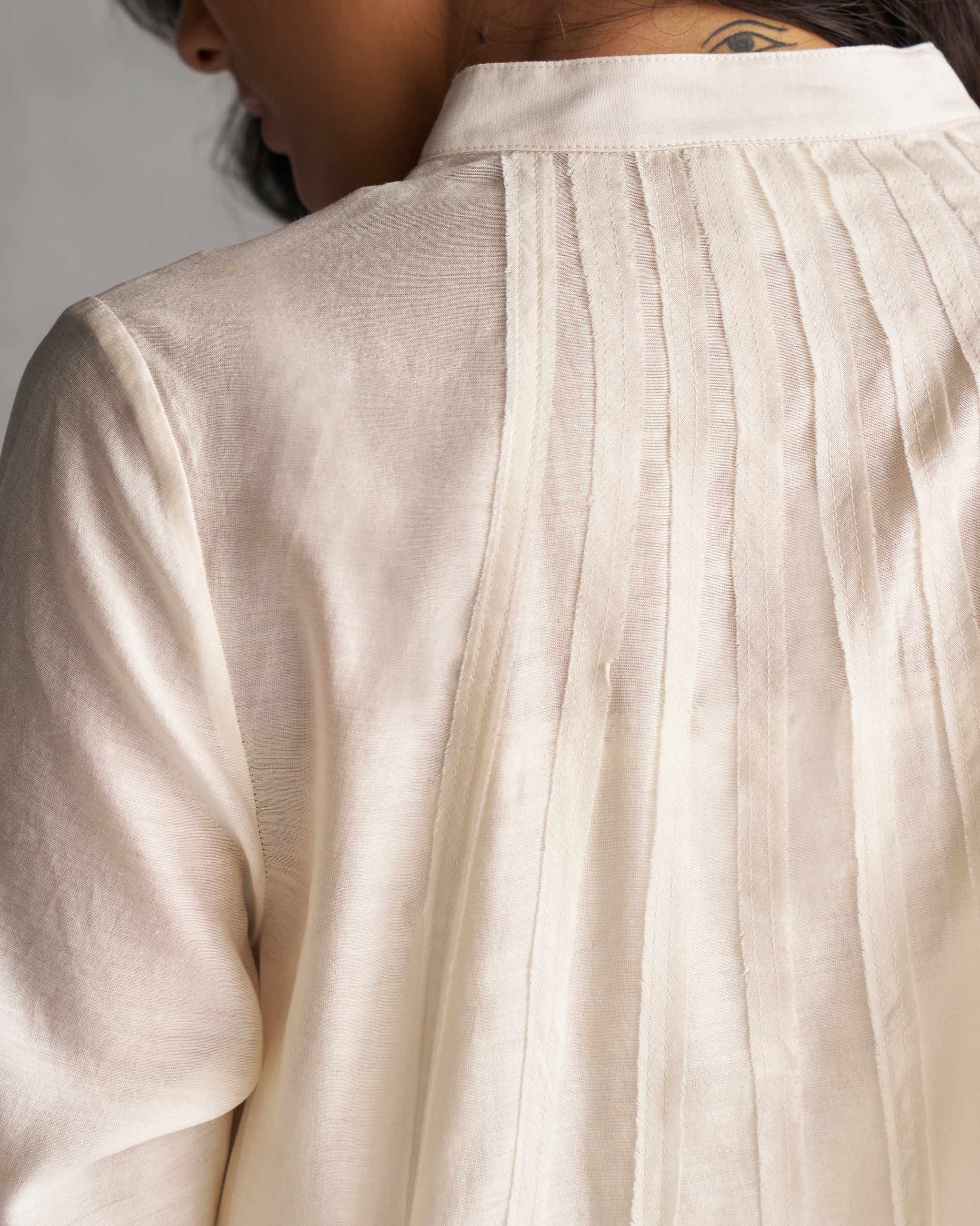 Pattaya Kurta with Slip - Ivory - Image 4