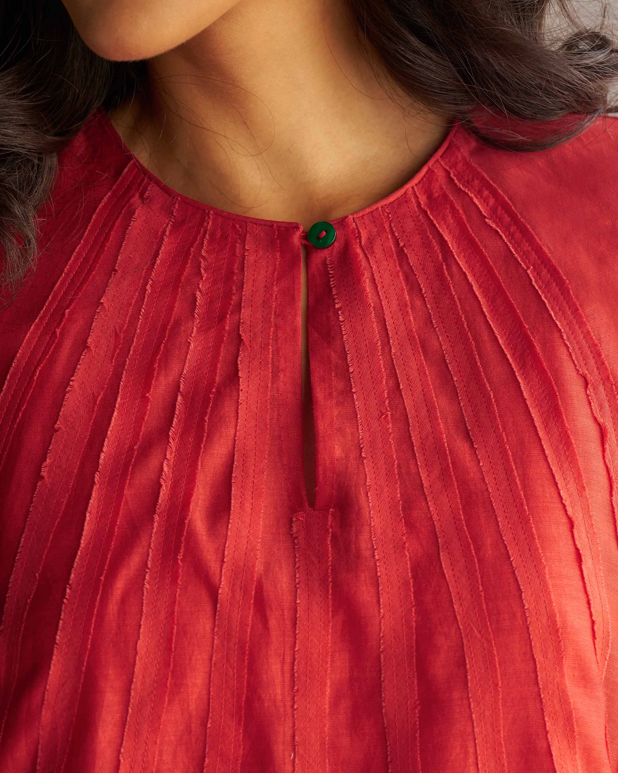Pattaya Kurta with Slip - Red - Image 3