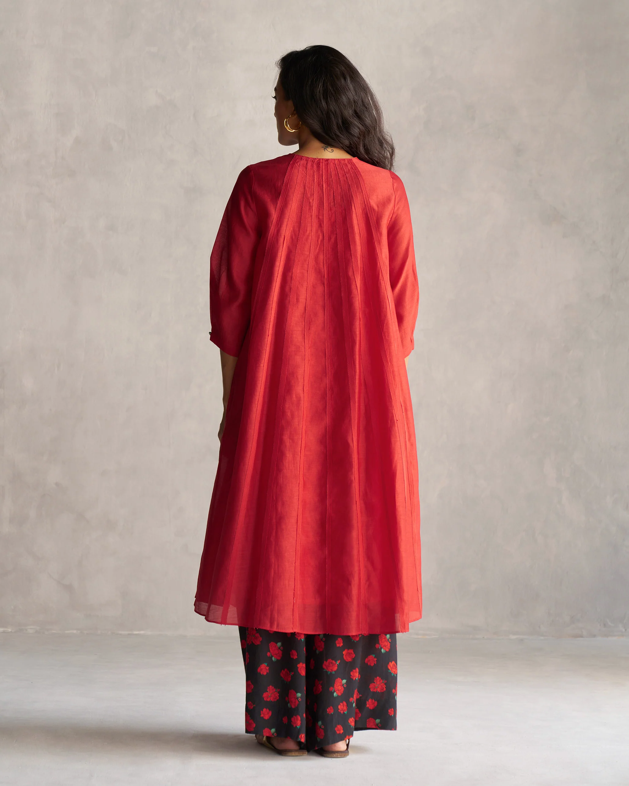 Pattaya Kurta with Slip - Red - Image 5