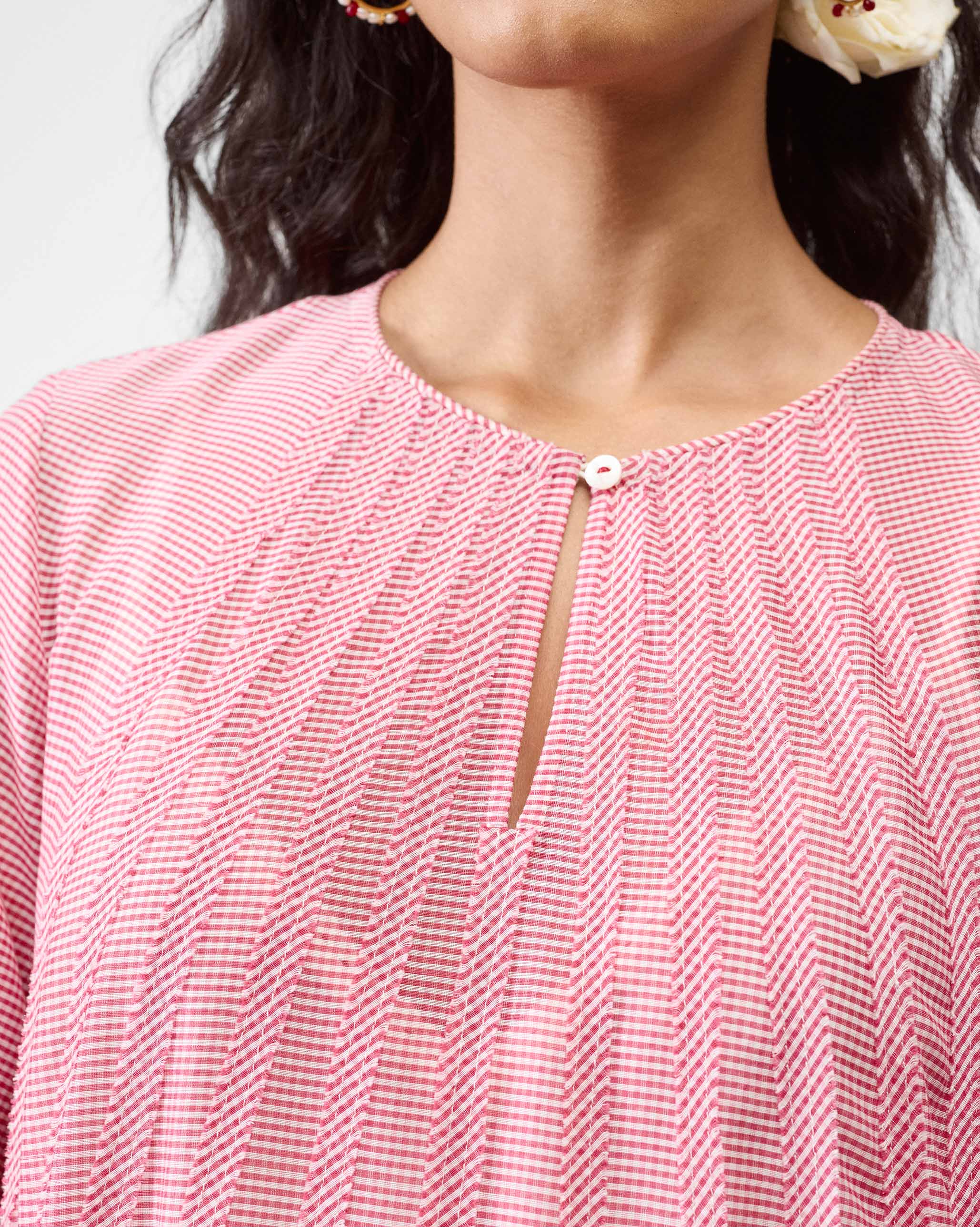 Pattaya Kurta with Slip - Watermelon - Image 3