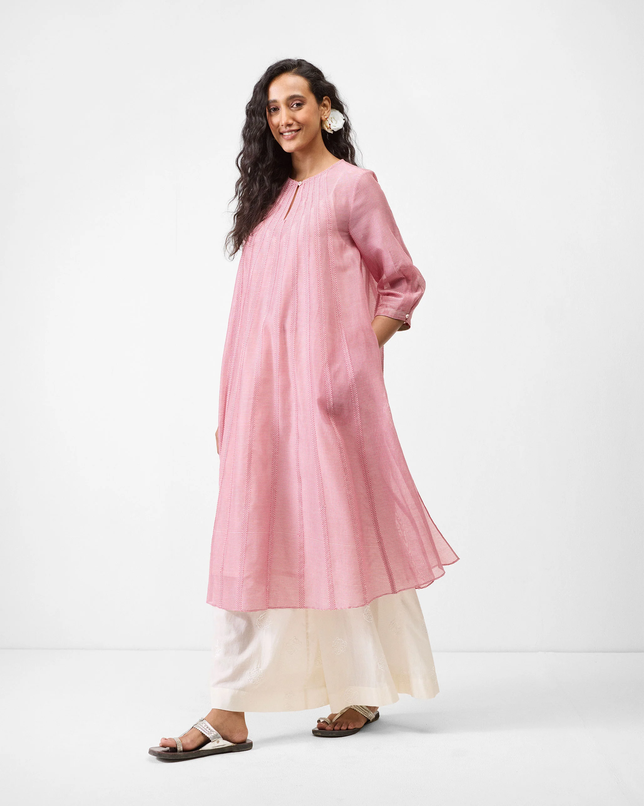 Pattaya Kurta with Slip - Watermelon - Image 6