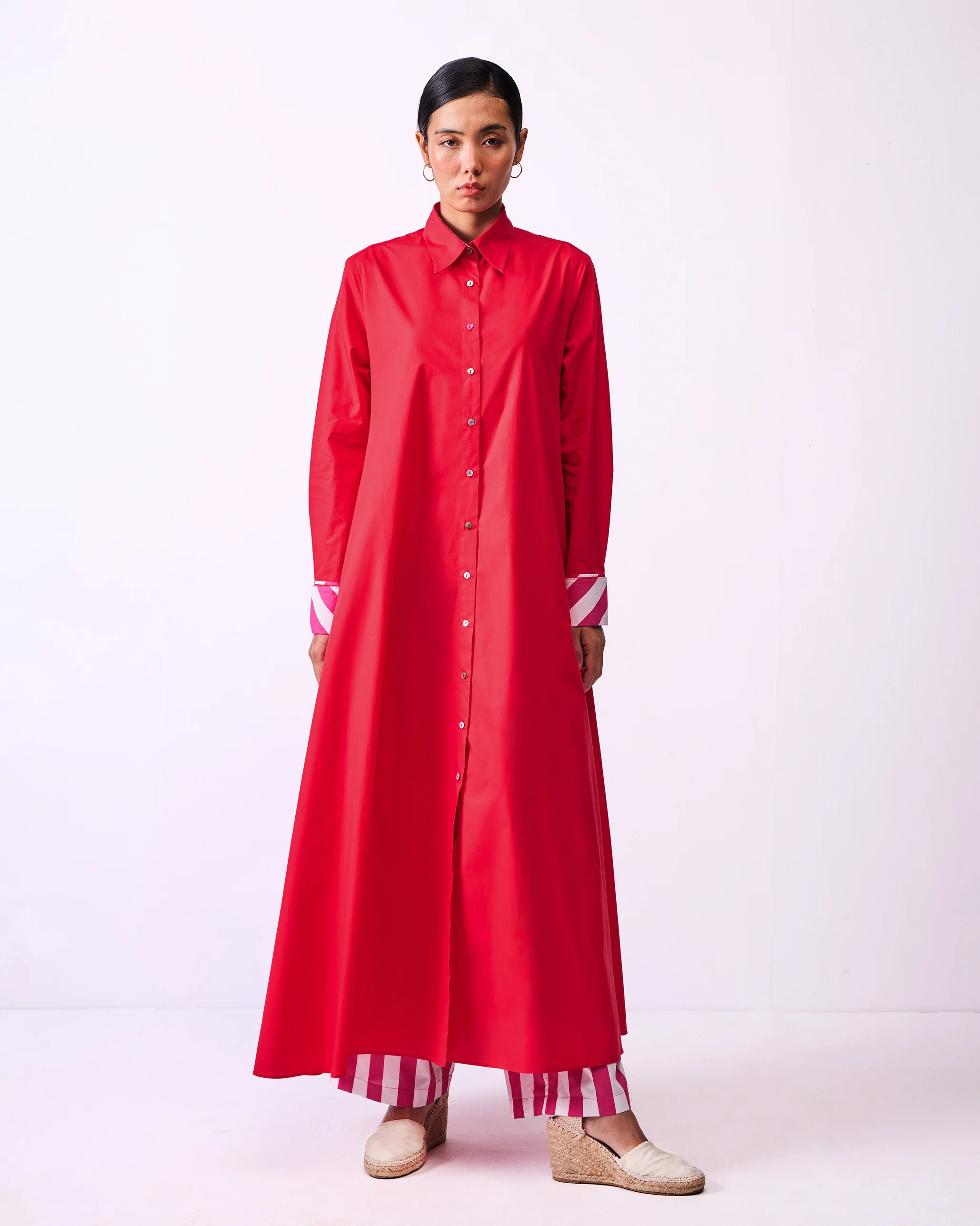 Pattaya Shirt Dress - Bright Red - Image 2