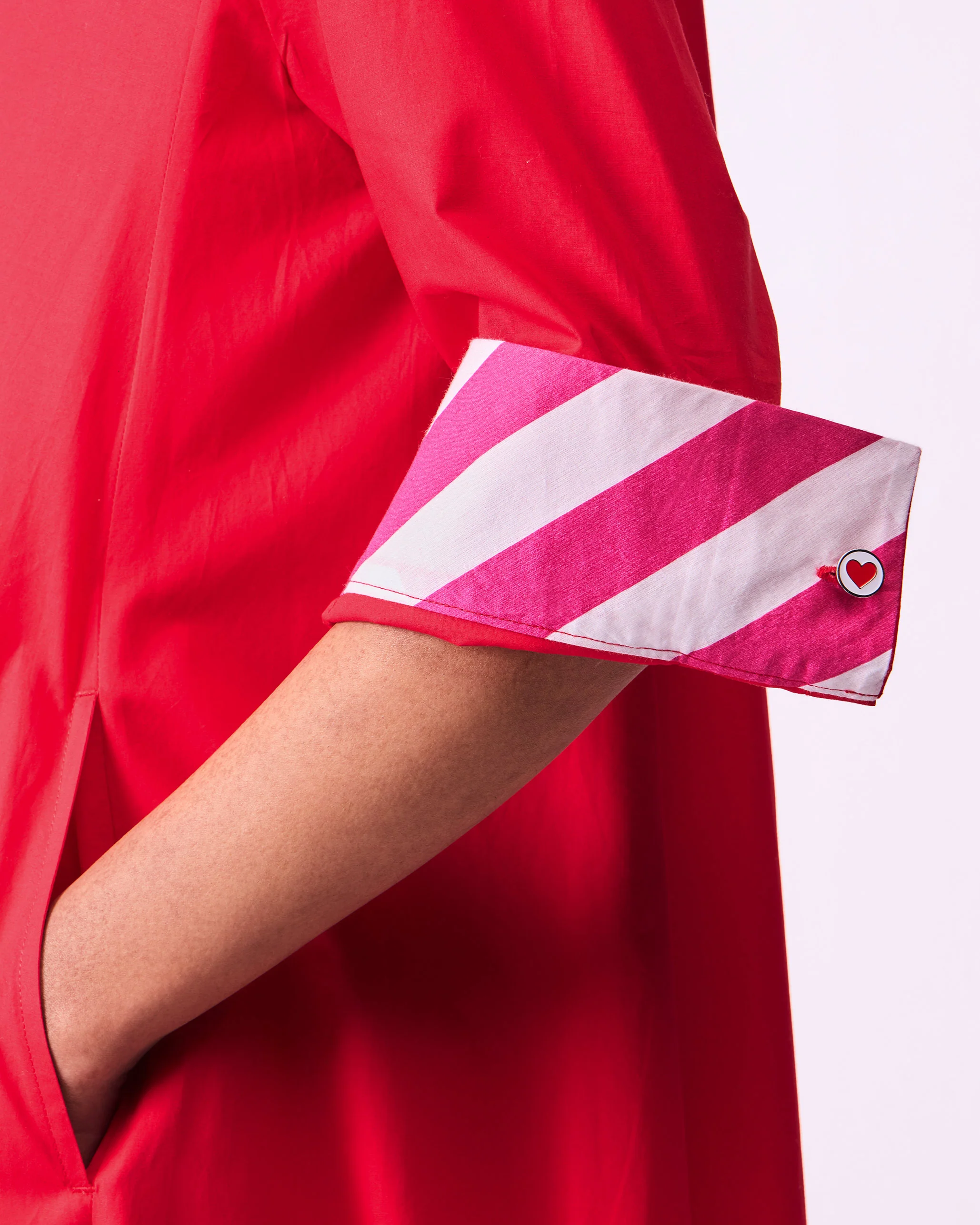 Pattaya Shirt Dress - Bright Red - Image 5