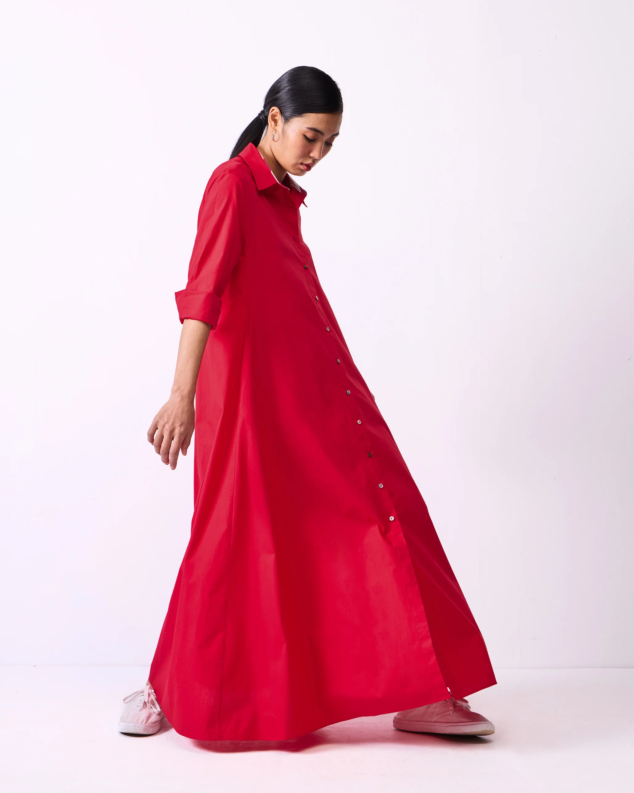 Pattaya Shirt Dress - Bright Red - Image 8