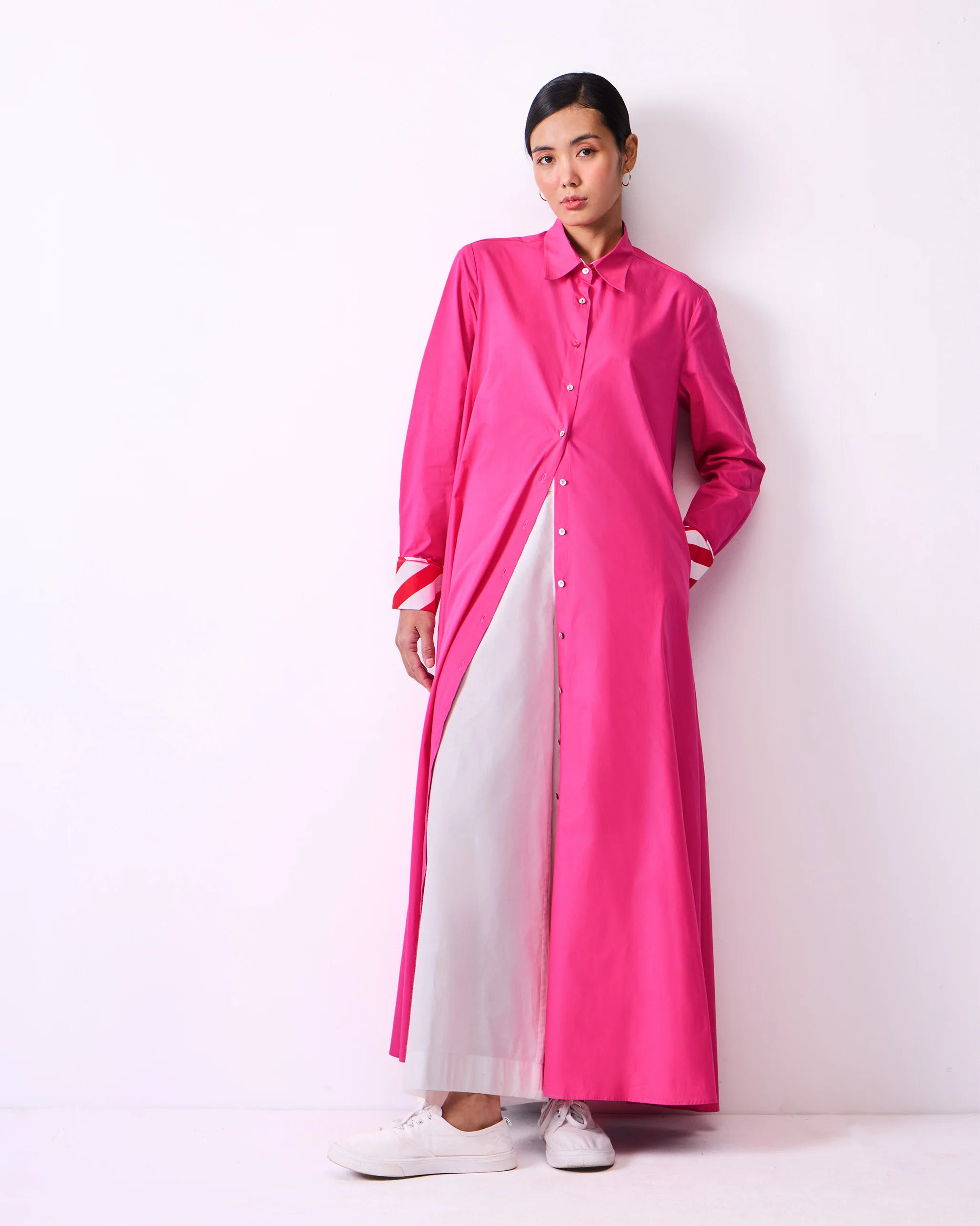 Pattaya Shirt Dress - Fuchsia