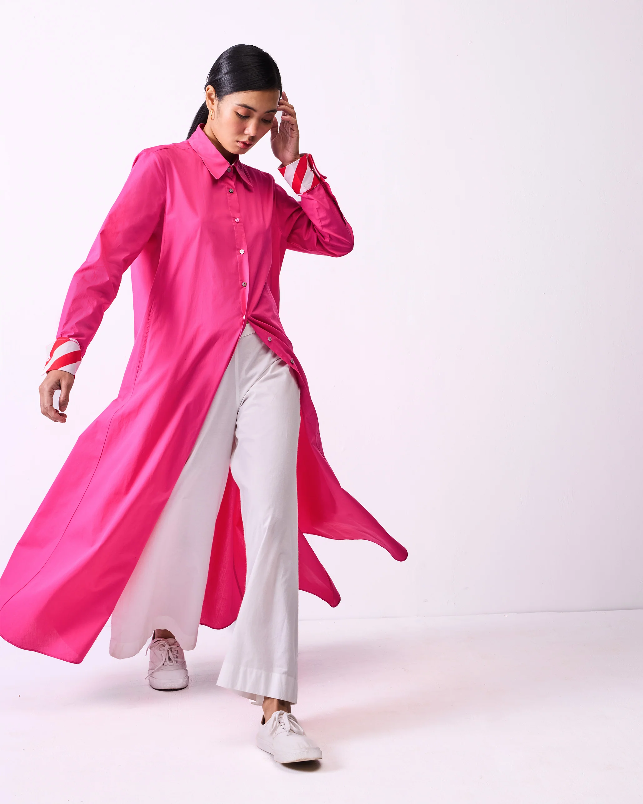 Pattaya Shirt Dress - Fuchsia - Image 3