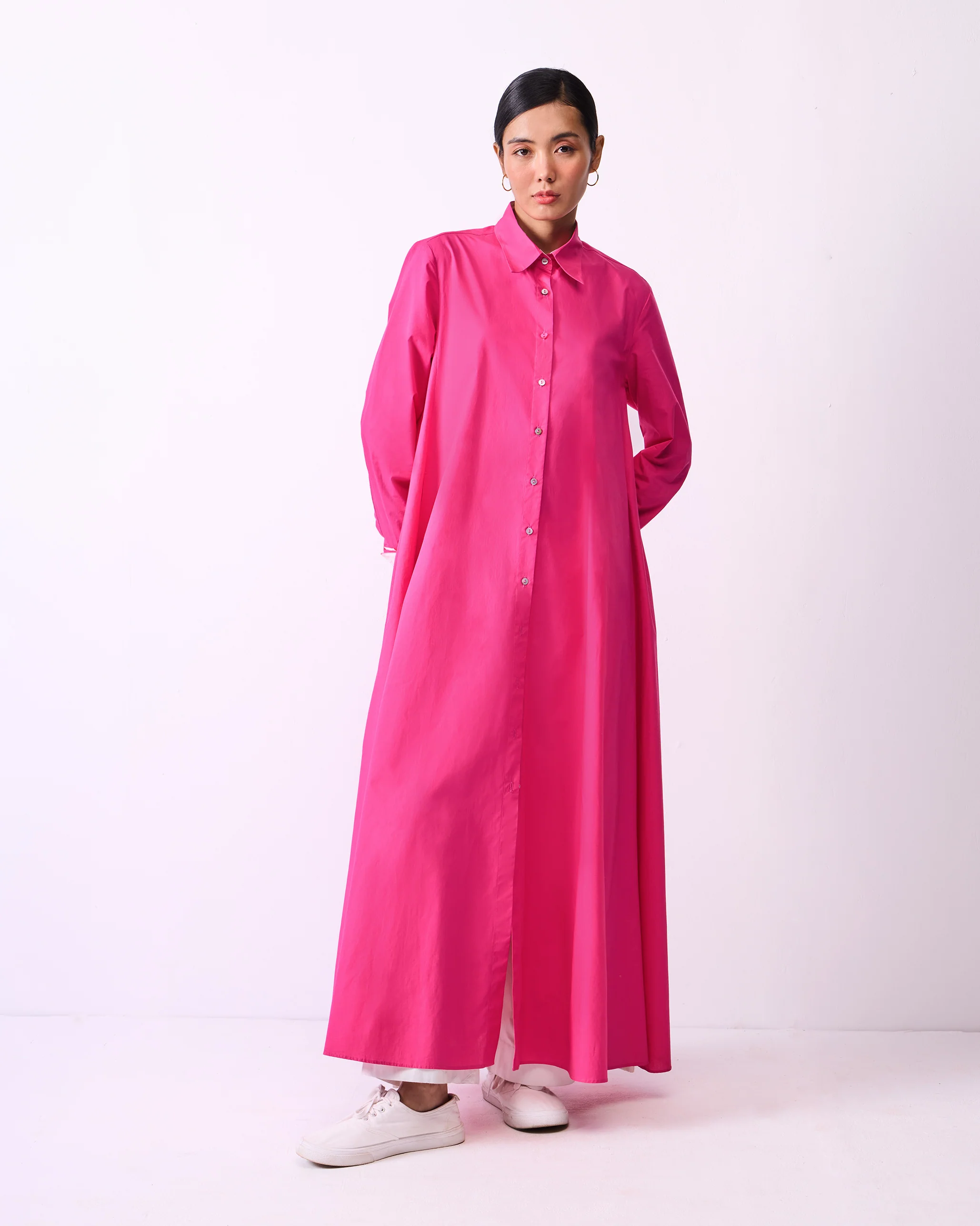 Pattaya Shirt Dress - Fuchsia - Image 7