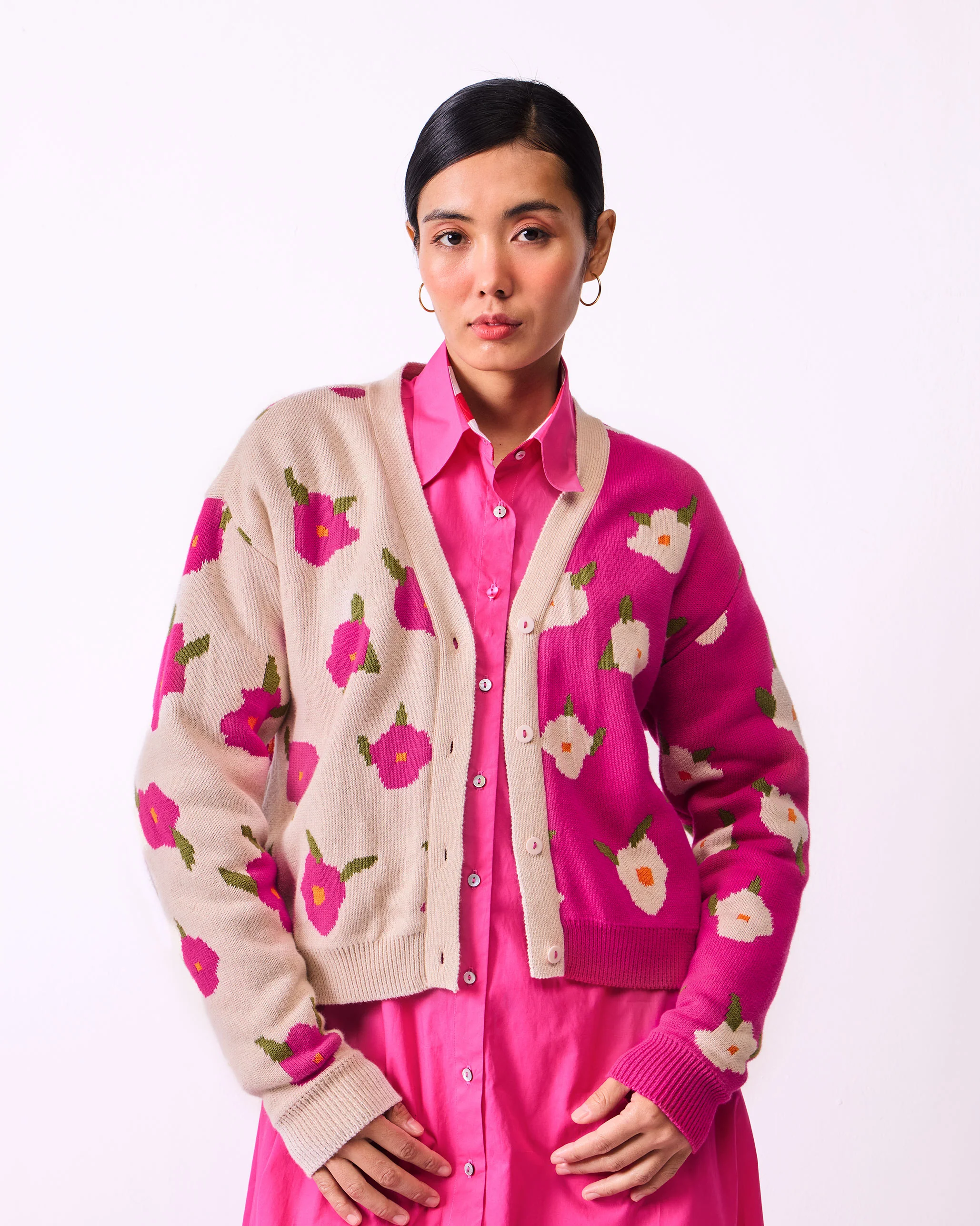 Pattaya Shirt Dress - Fuchsia - Image 8