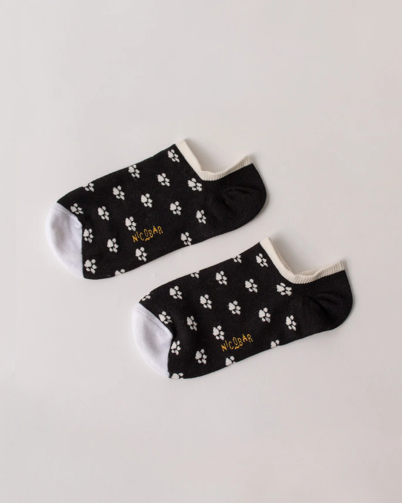 Paw Print Socks - Black & White - Image 2