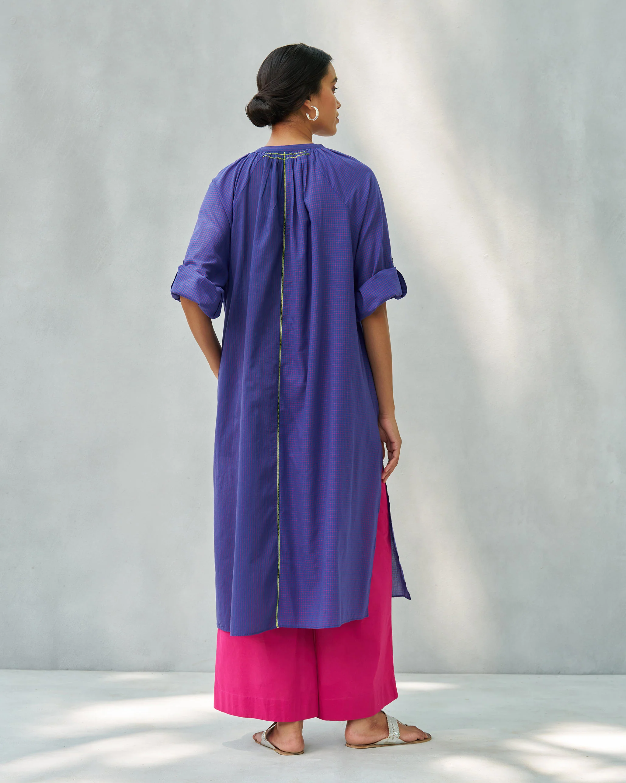 Peasant Kurta - Purple & Berry - Image 5