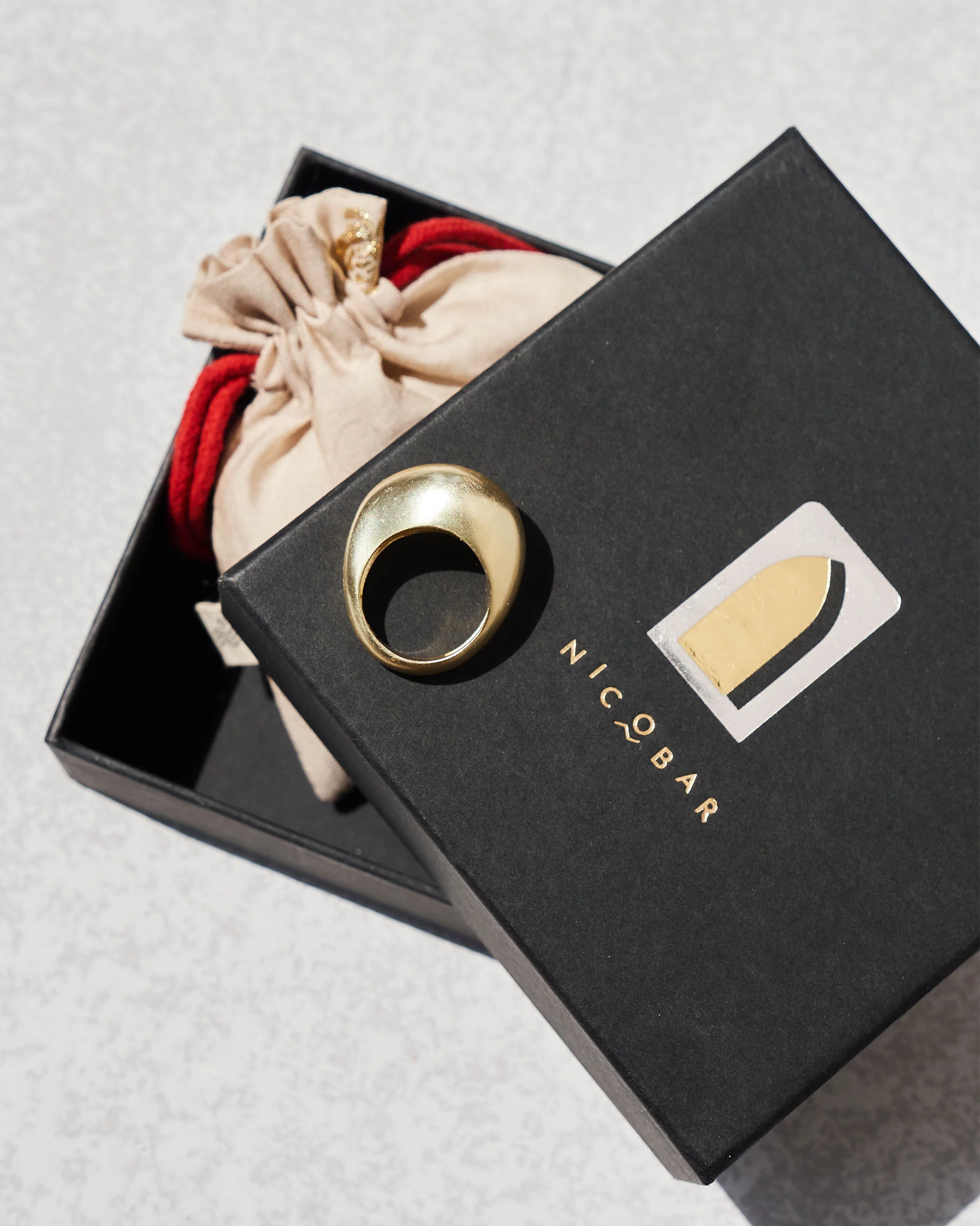 Pebble Brass Ring - Brass - Image 3