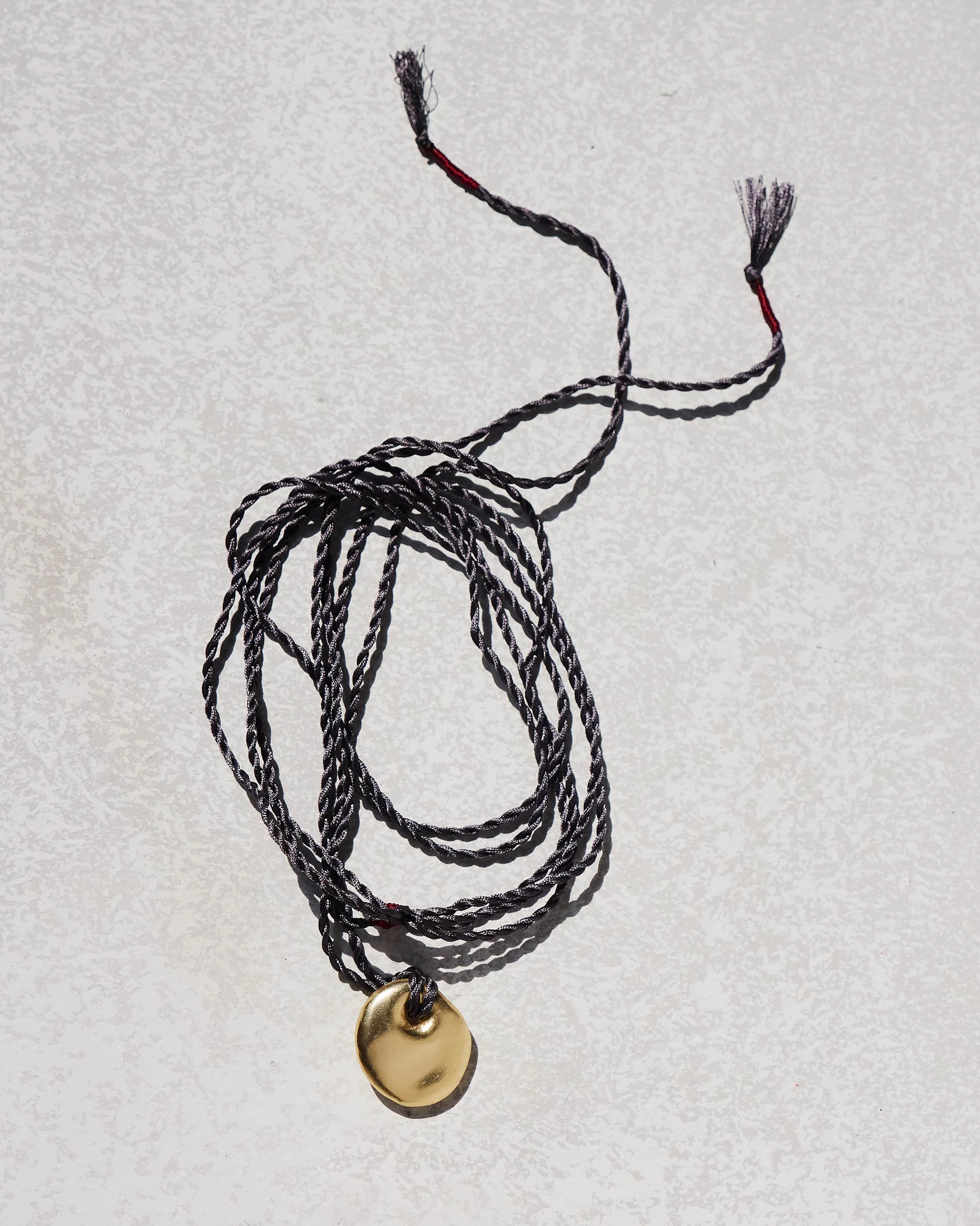 Pebble Necklace - Brass & Grey - Image 2