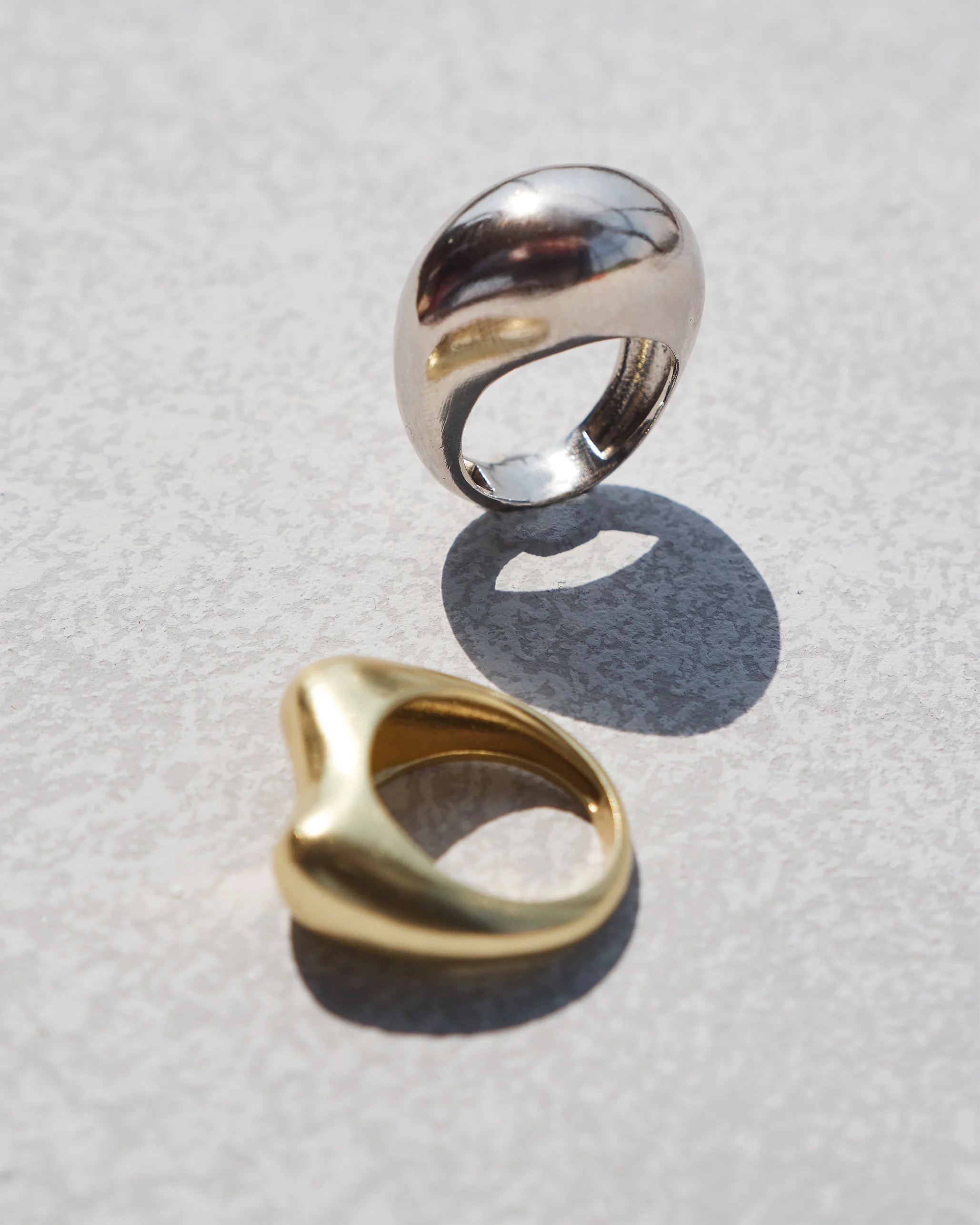 Pebble Ring Stack - Brass & Silver - Image 2