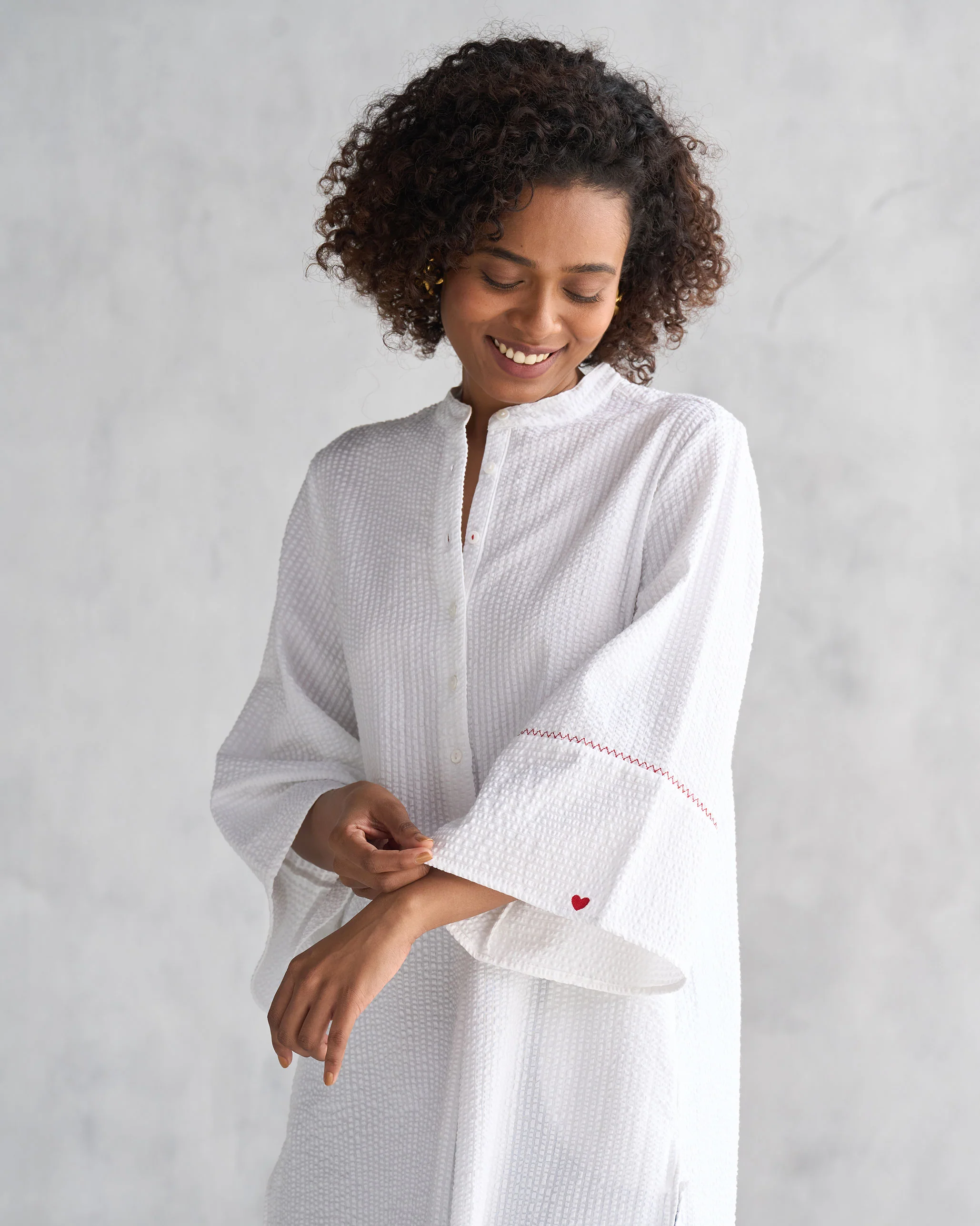Pema Top - White Seersucker - Image 2