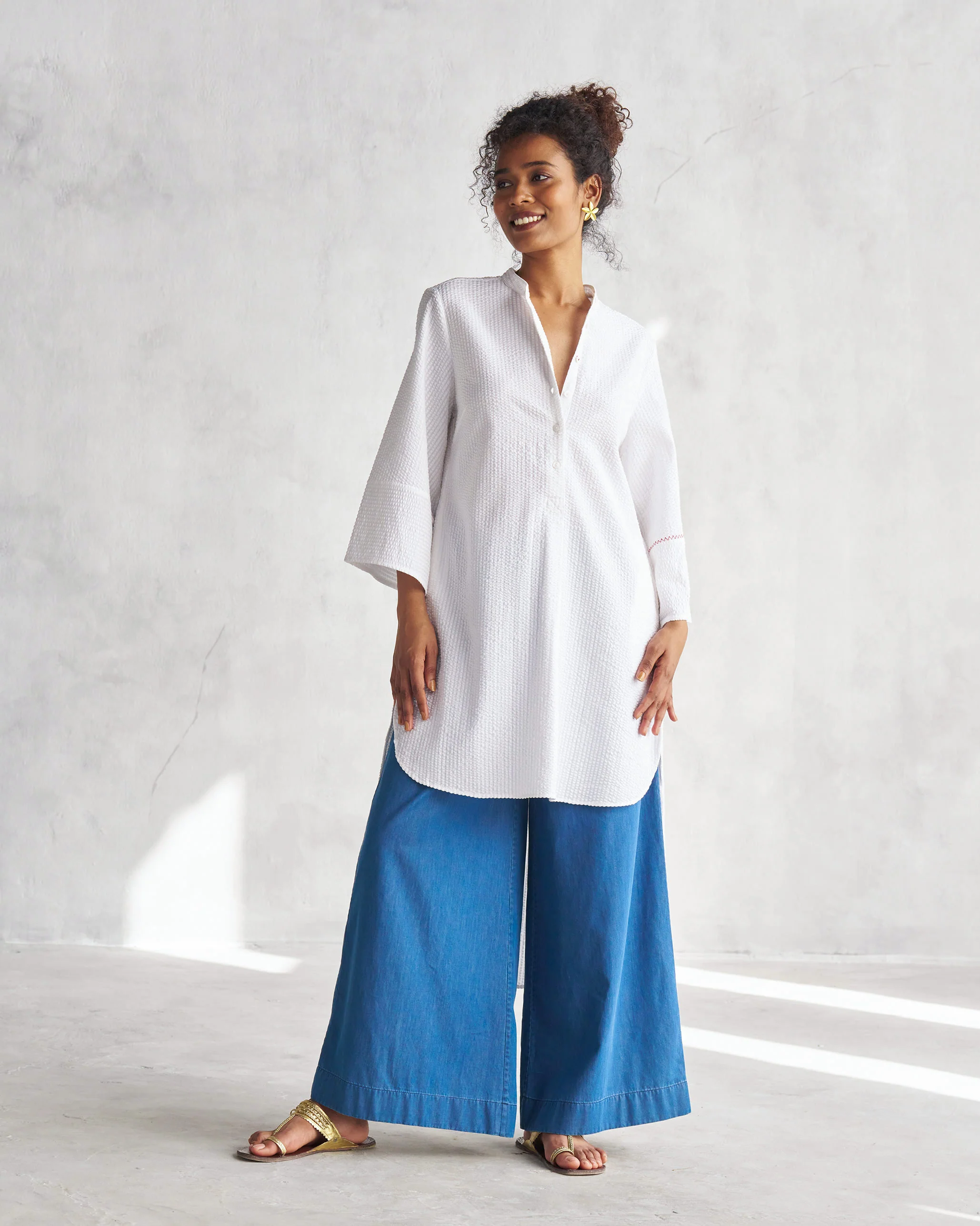 Pema Top - White Seersucker - Image 5