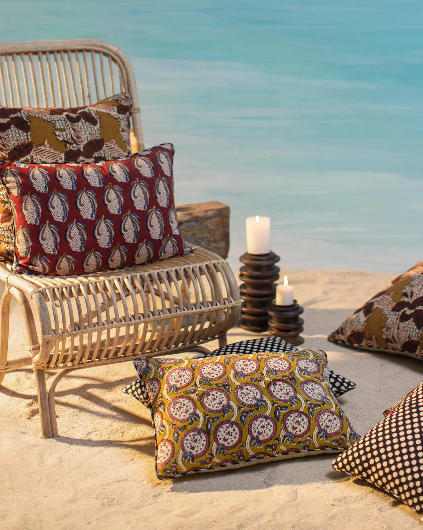 Pemba Lumbar Pillow Cover - Yellow - Image 2