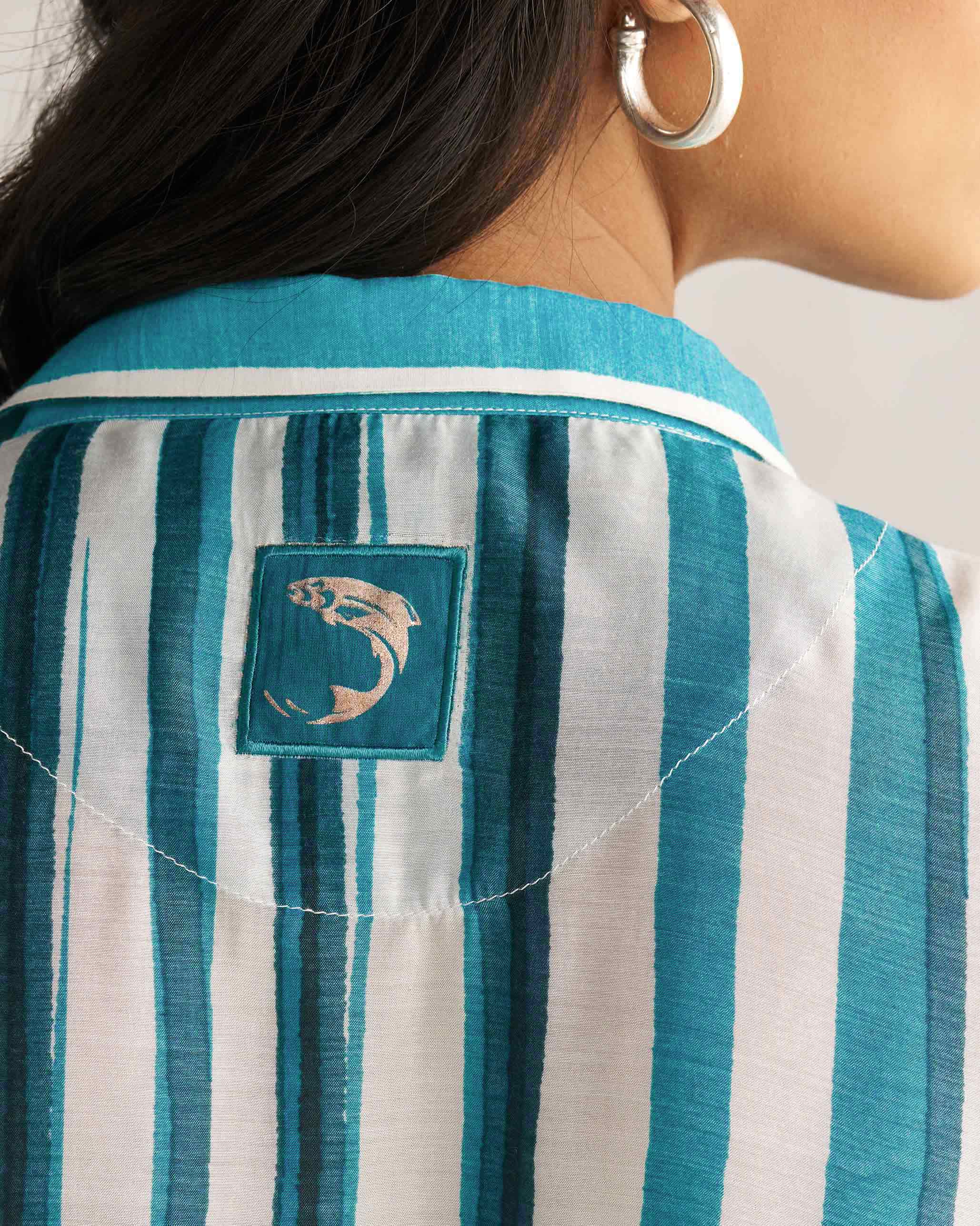 Pepo Kurta - Teal & White Tssxnb - Image 2