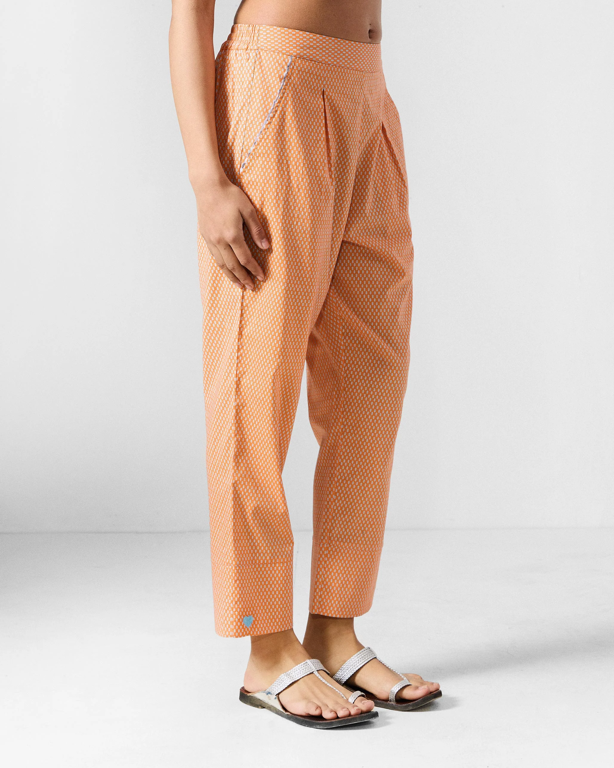 Perch Pants - Orange Printed - Image 2