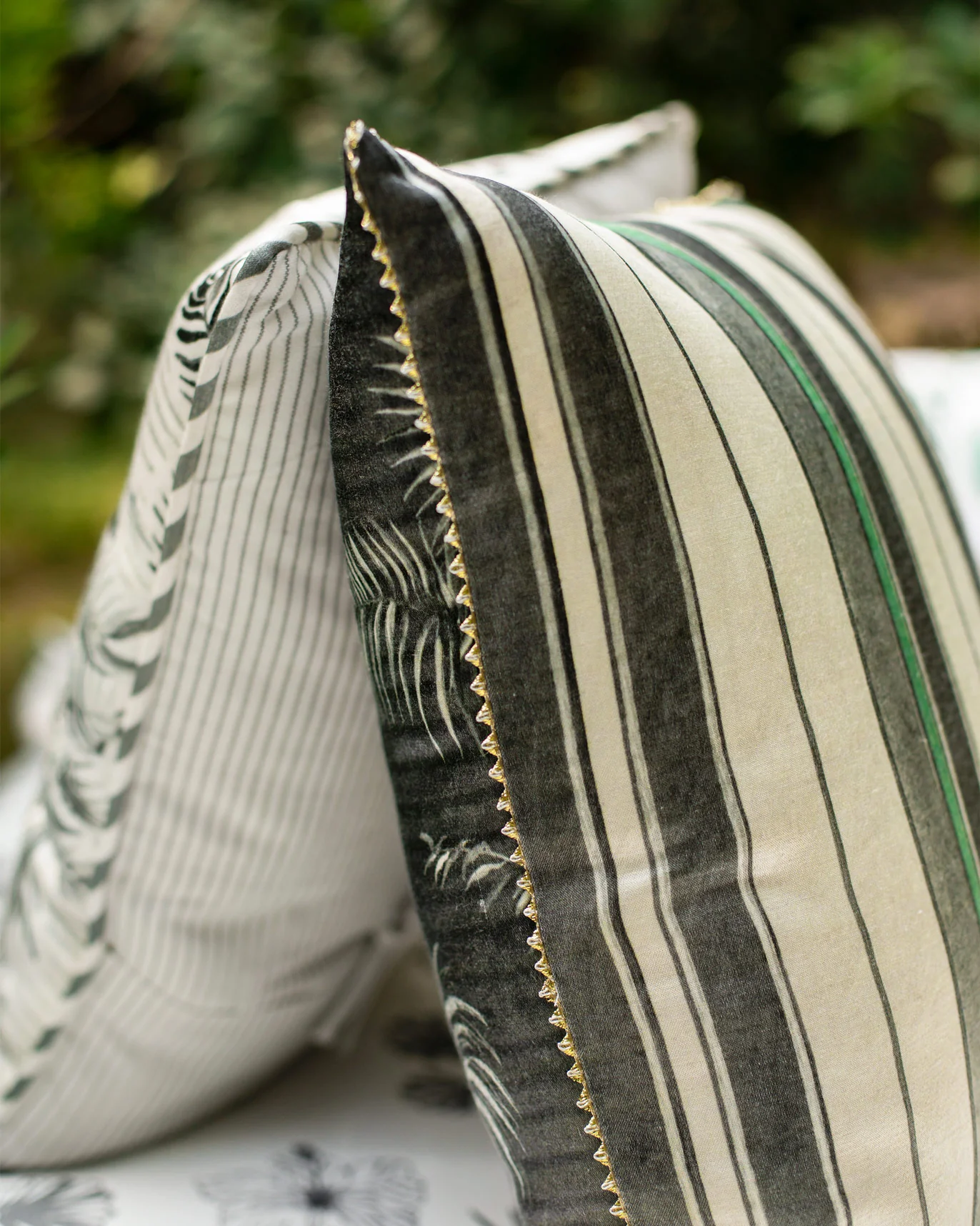 Periyar Cushion Cover - Charcoal - Image 2