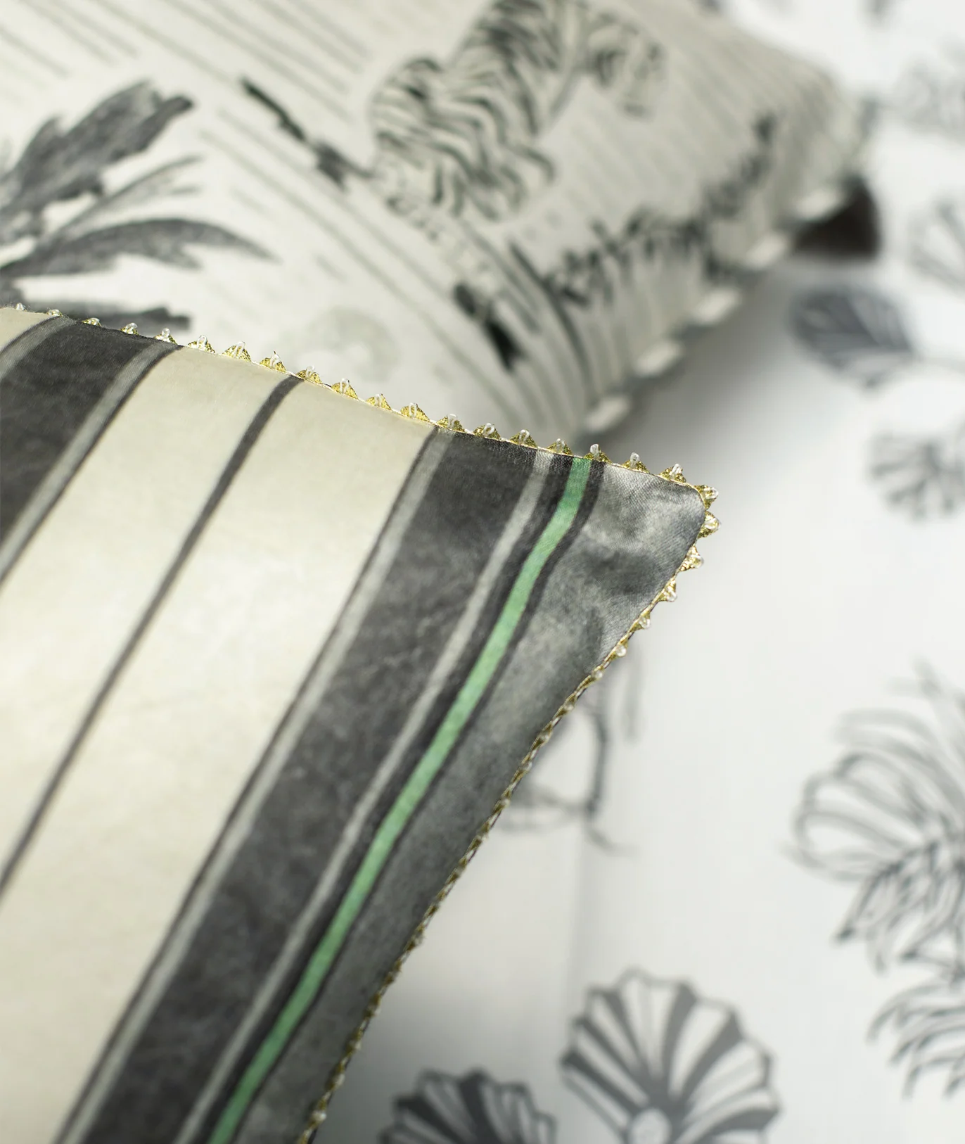 Periyar Cushion Cover - Charcoal - Image 4