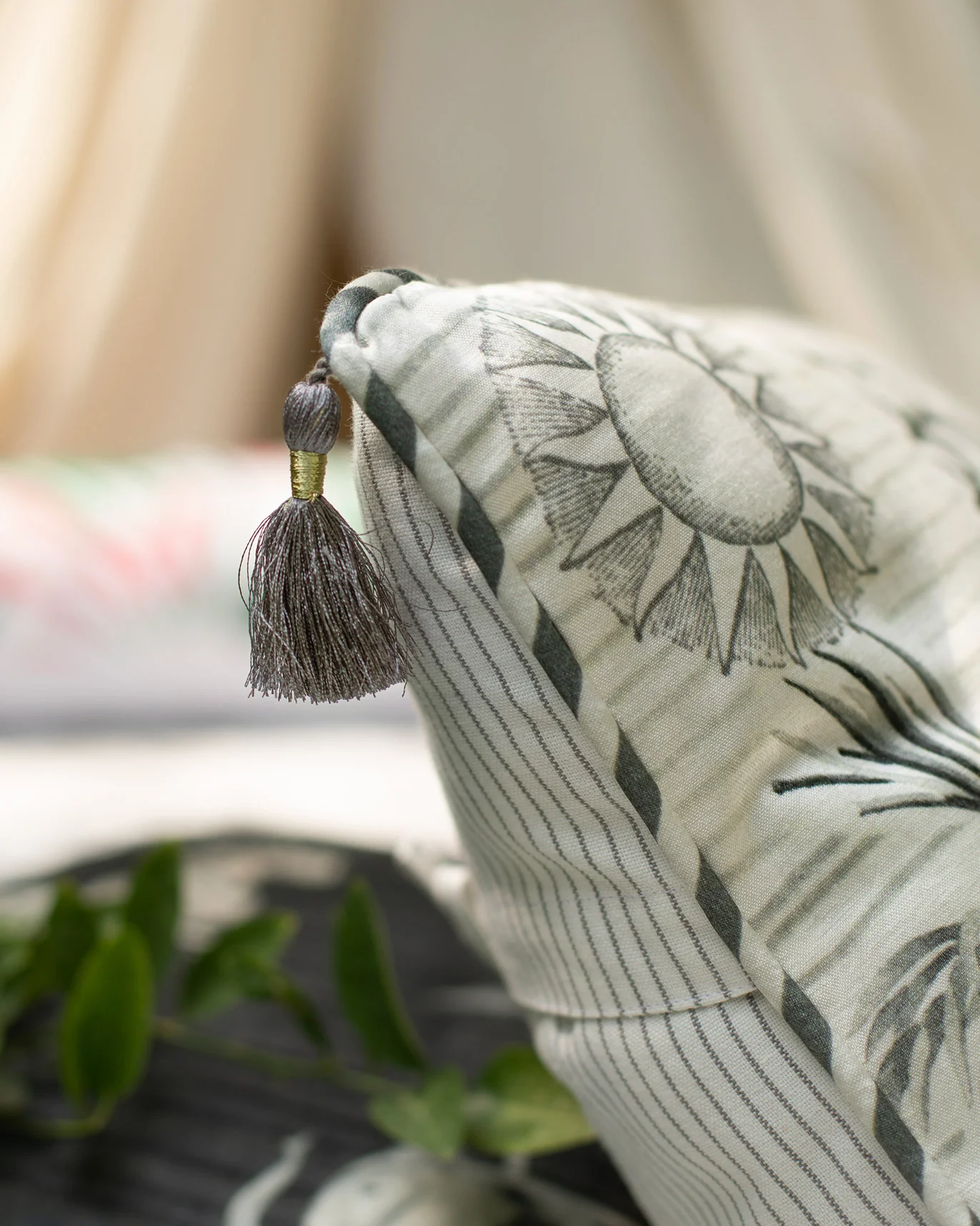 Periyar Cushion Cover - Ivory - Image 2