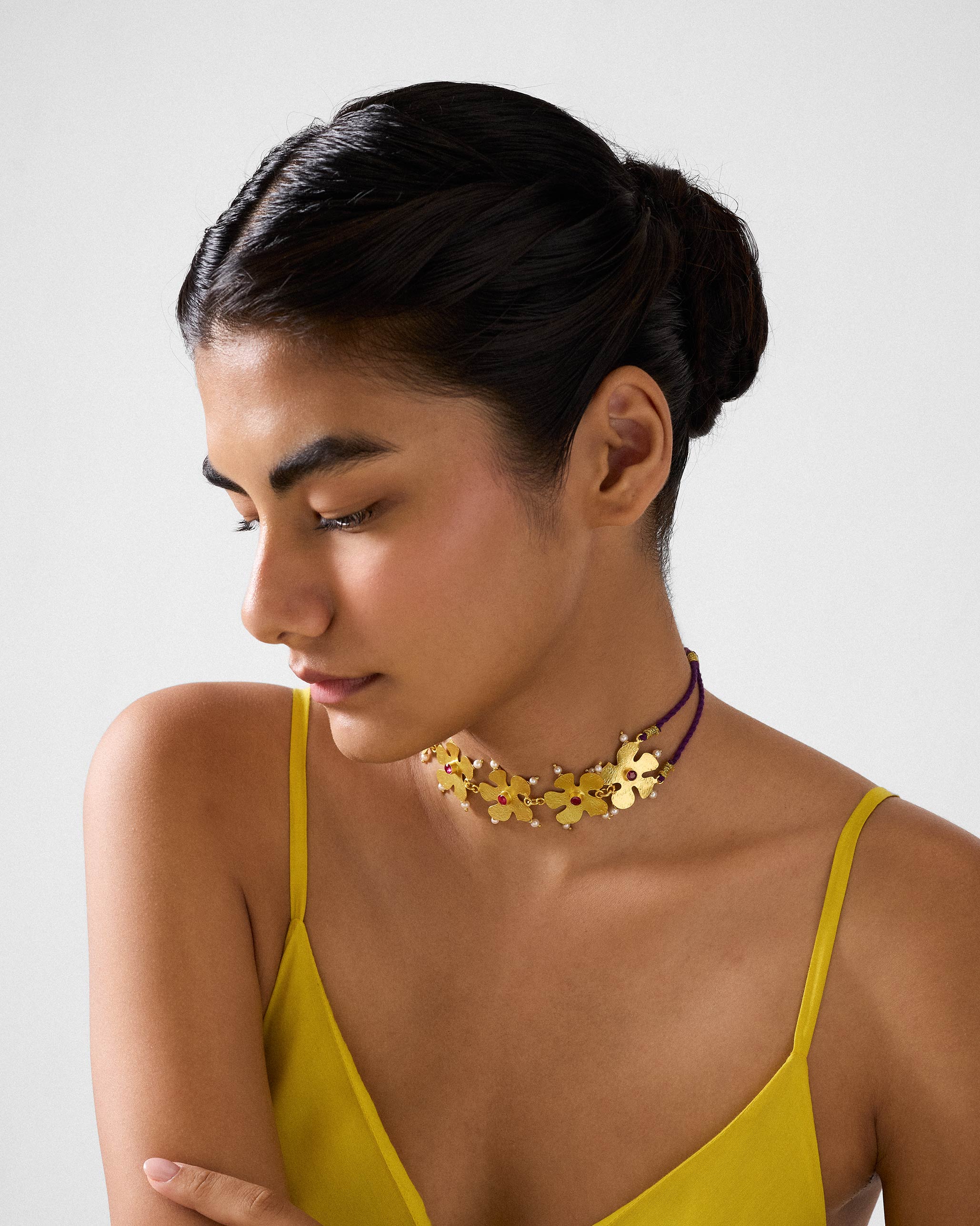Phool Haar Necklace - Gold - Image 7